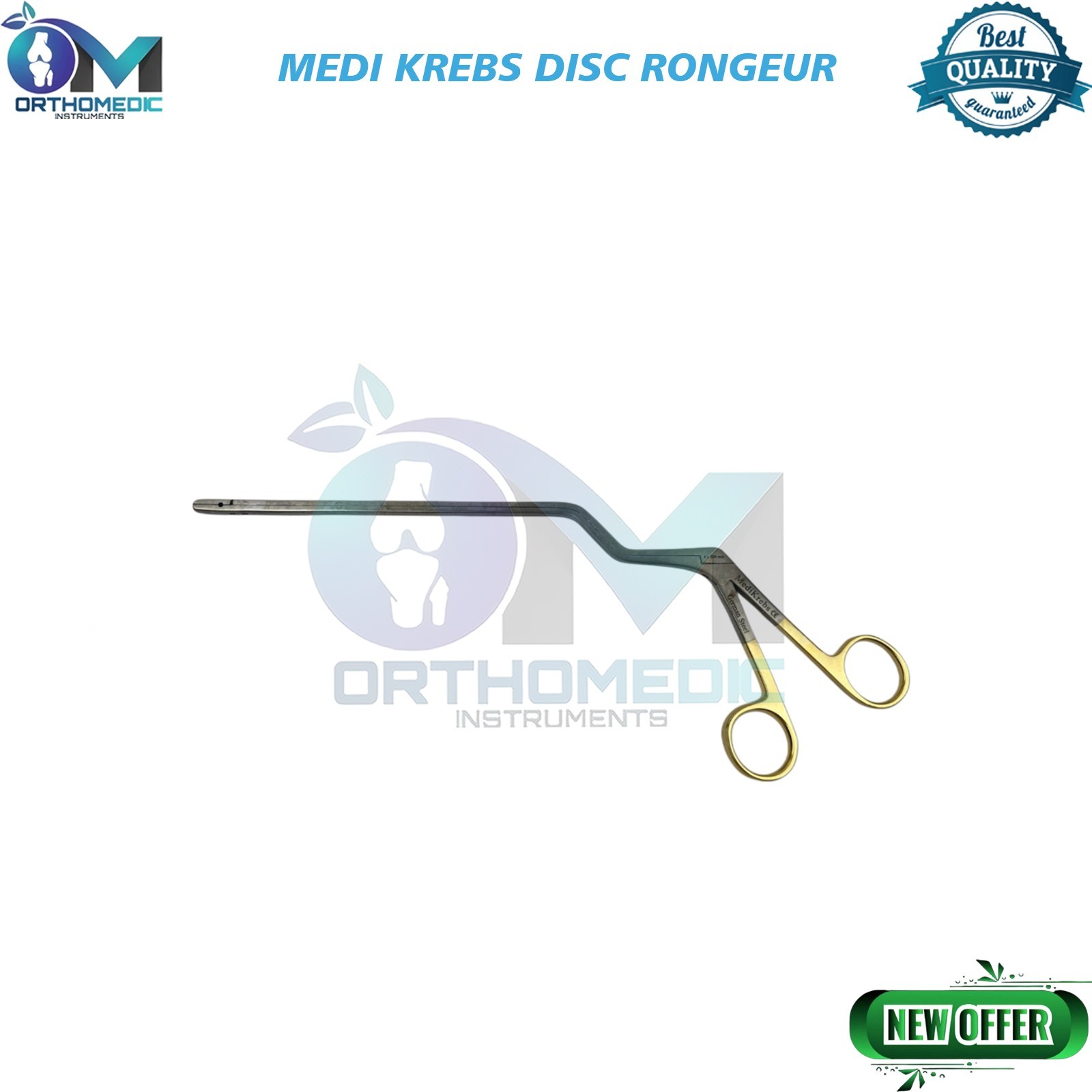 Medi Krebs Disc Rongeur 4 x 220 mm Straight Pituitary German Grade Steel
