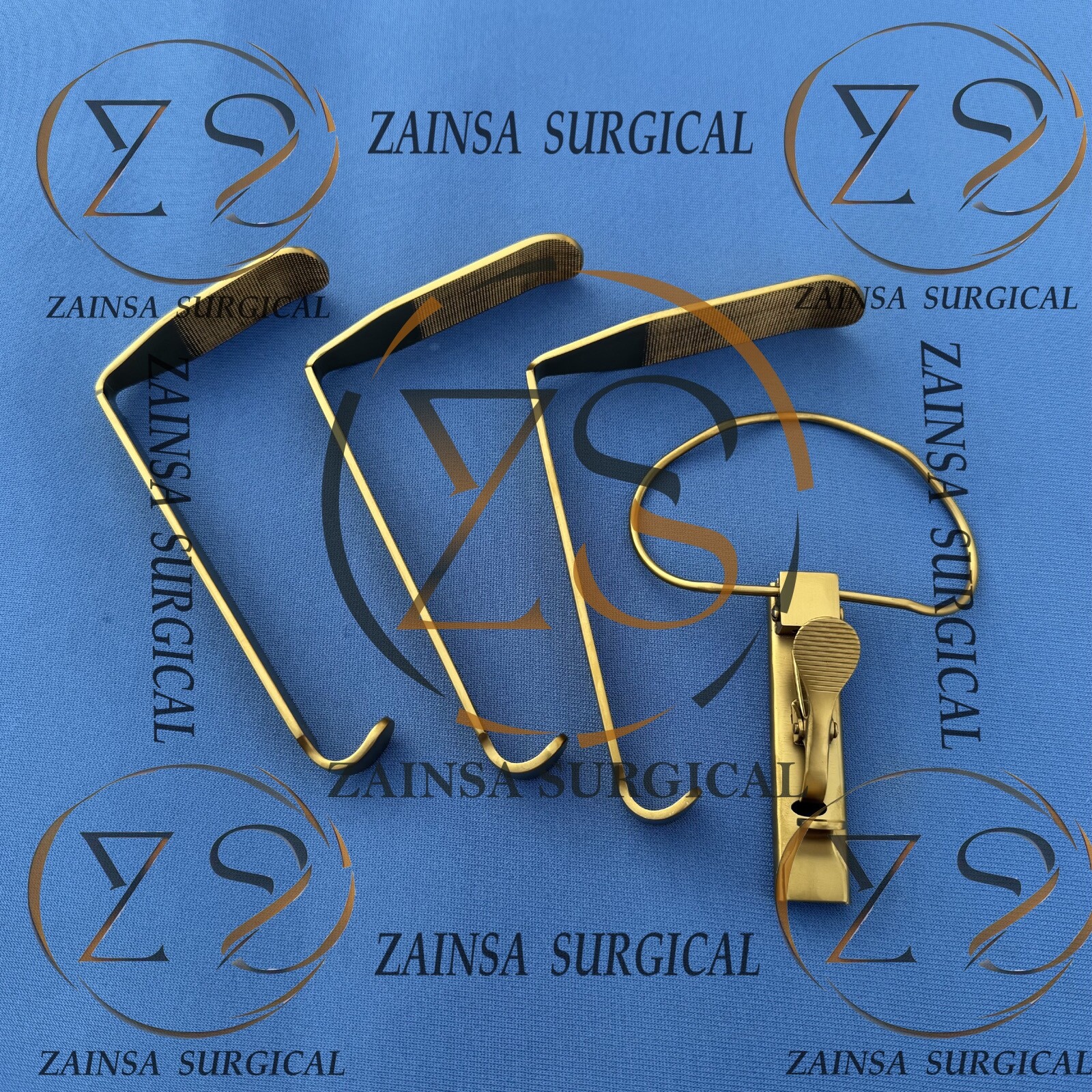 McIVOR Mouth Gag Set with Blades #1 – 2 – 3 Dental ENT Surgery Instruments