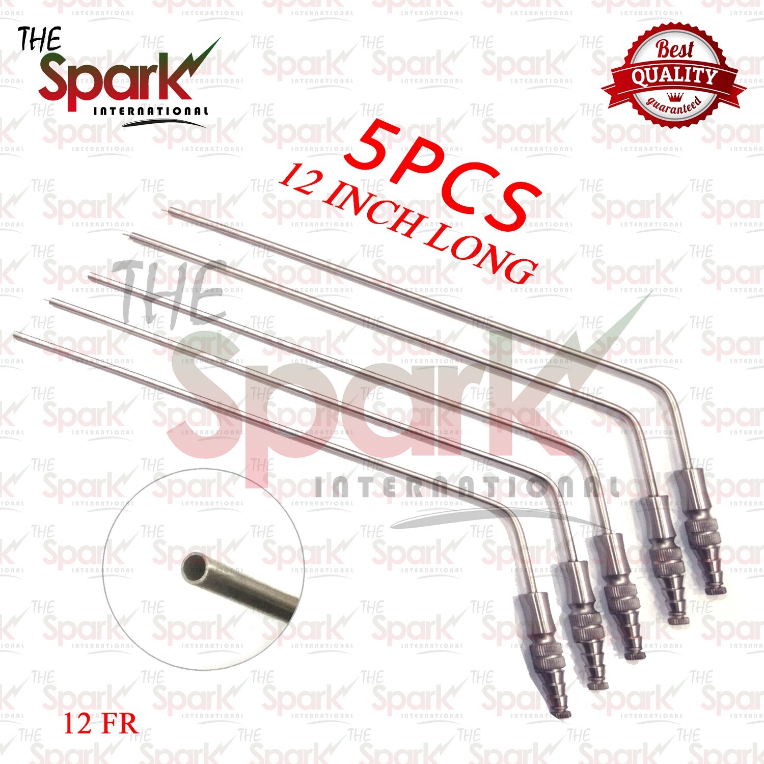 FRAZIERS SUCTION TUBE 12FR INSTRUMENTS 12INCH LONG HIGH QUALITY 5 PCS SET