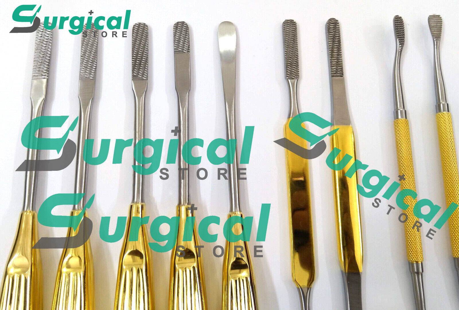 New Nasal Rasp Rhinoplasty Nasal Nose Job Rasps Care Instruments Set of 9 Pcs SS