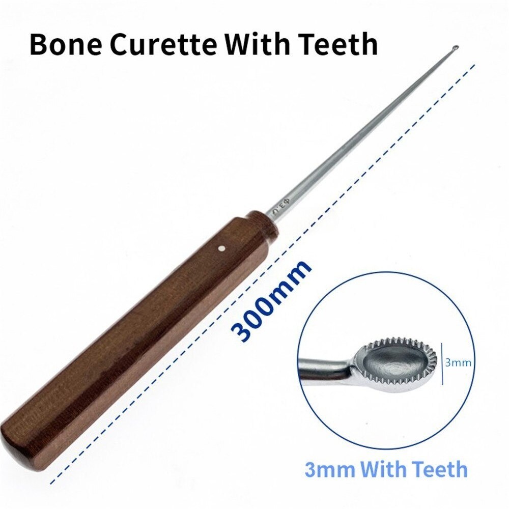 Orthopedics Bone Curette Bone Spoon with teeth Orthopedics surgical Instruments