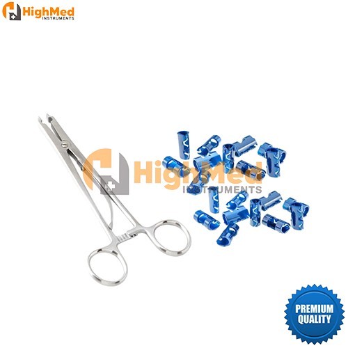 Raney Scalp Clip Applicator with 30 Clips for HEMOSTASIS Procedure