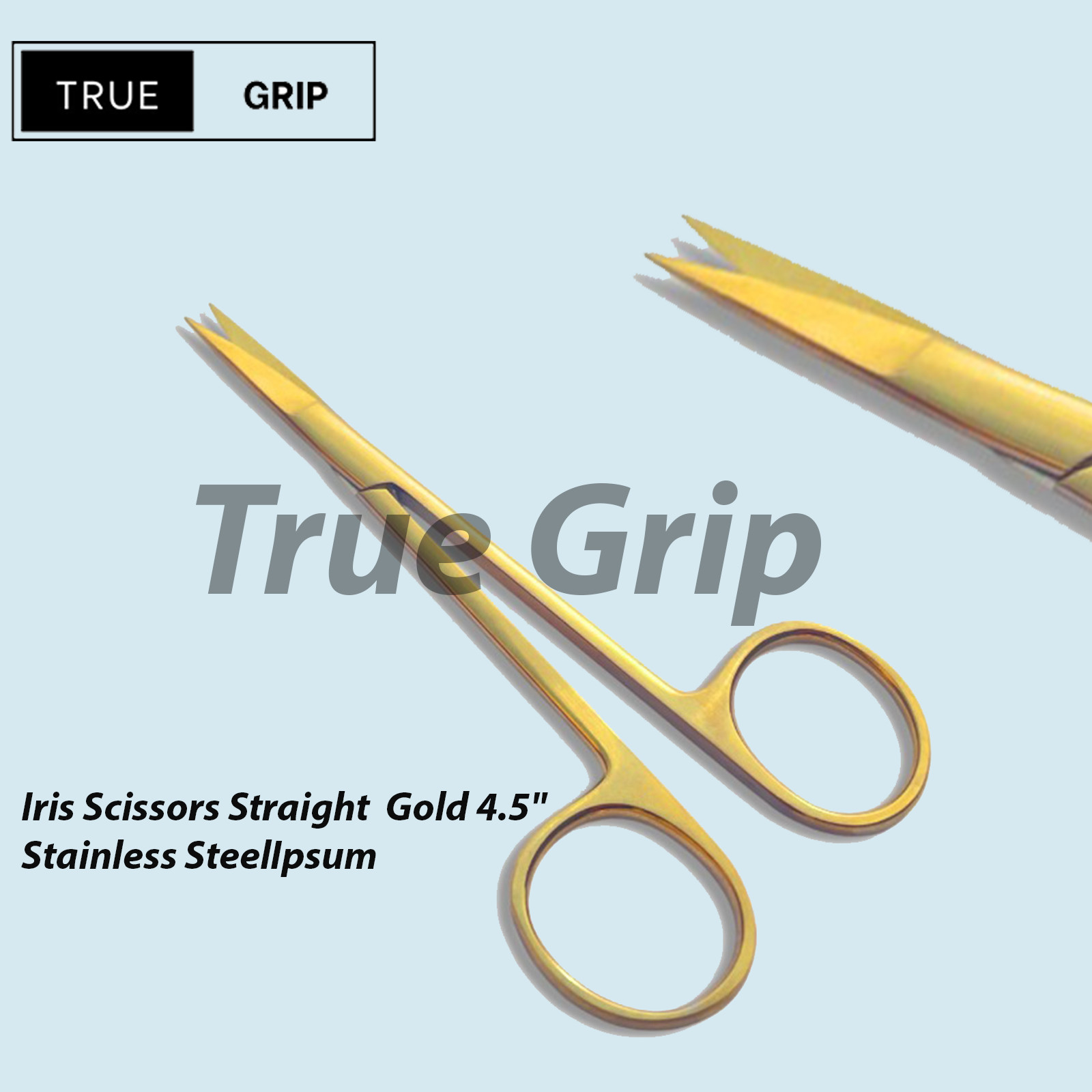 Iris Scissors Straight Gold 4.5″ Stainless Steel