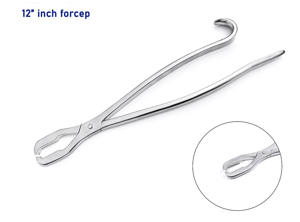 Lane Bone Holding Forceps Set 3 Pcs 6″ 10″ 12″ Veterinary Orthopedic Instruments