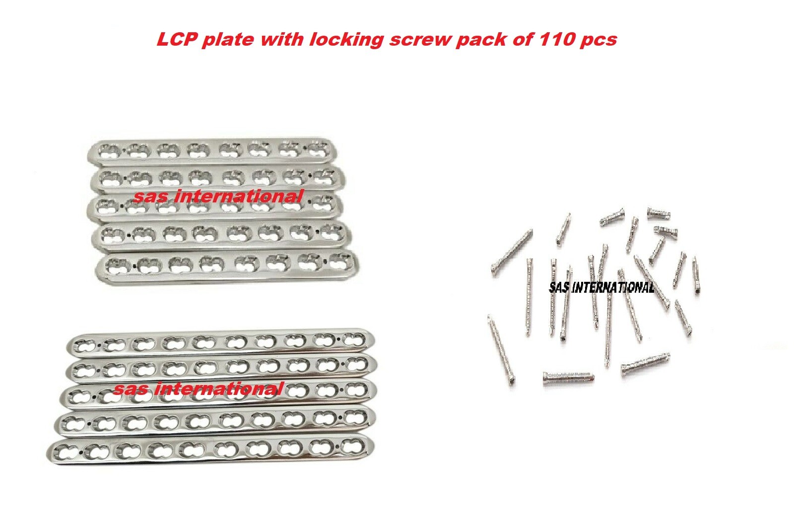 Orthopedic Safety Locking LCP Plate large Fragment 3.5mm plates with screw 110pc