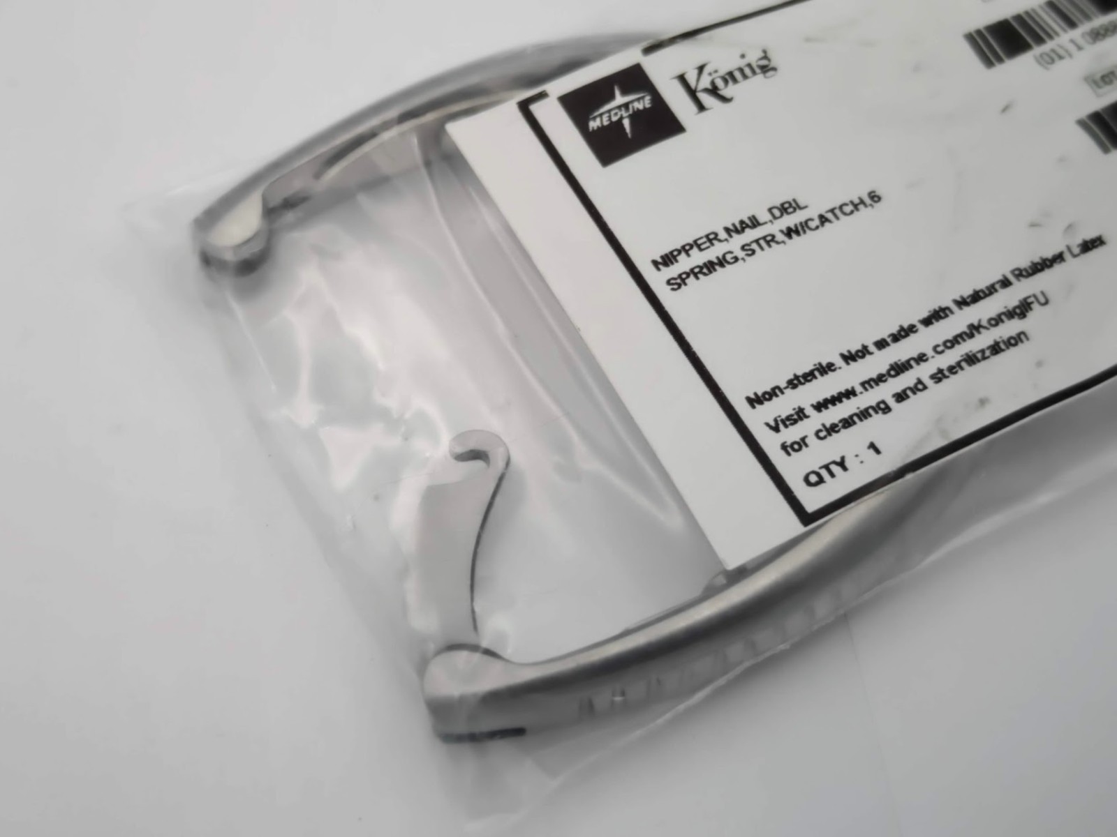 Konig Nail Nippers, 5.5″, Straight Jaw, Double Spring, Back Lock, Stainless