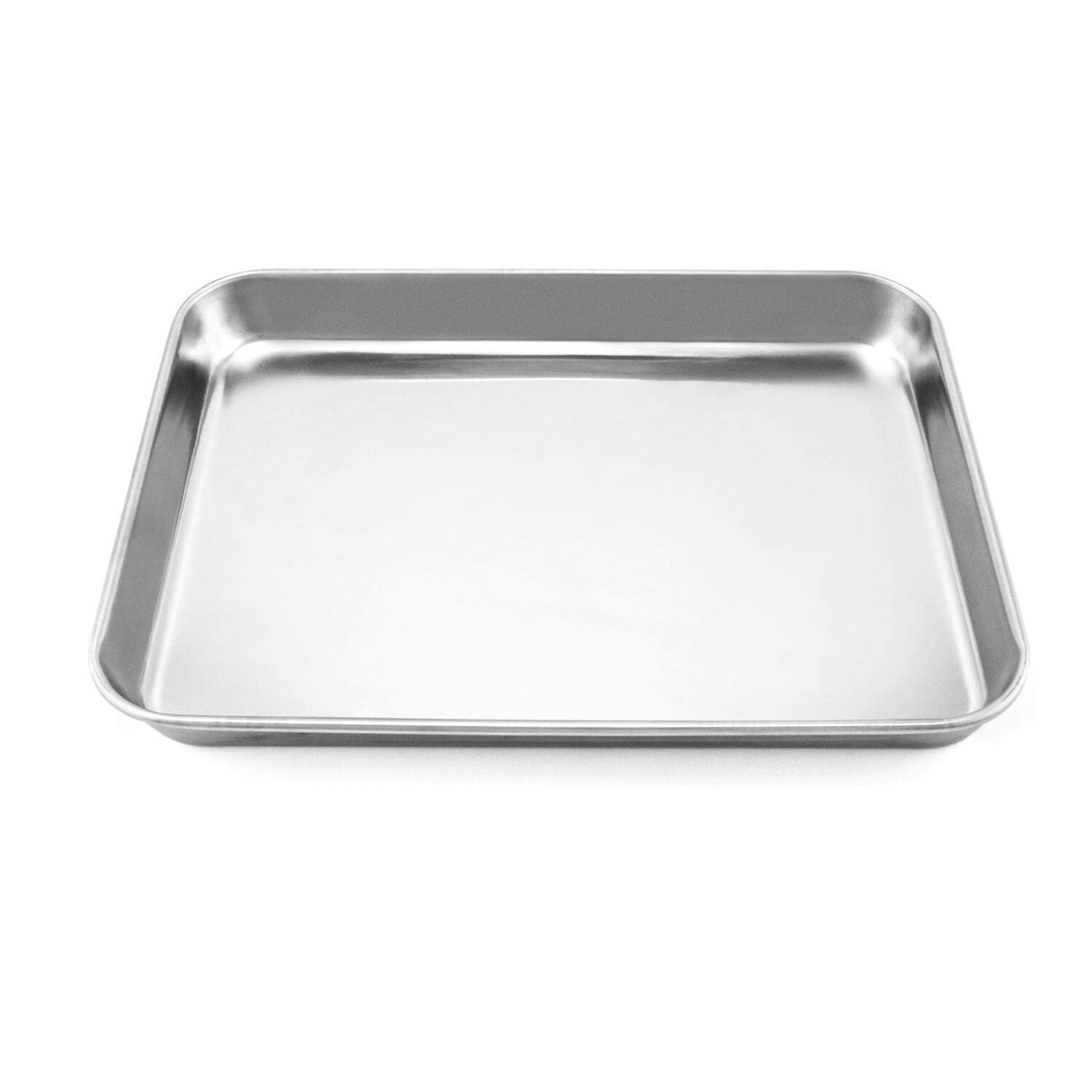“Stainless Steel Surgical Tray 10×7.8×1” for Tattoo, Medical Tools, Flat Bottom