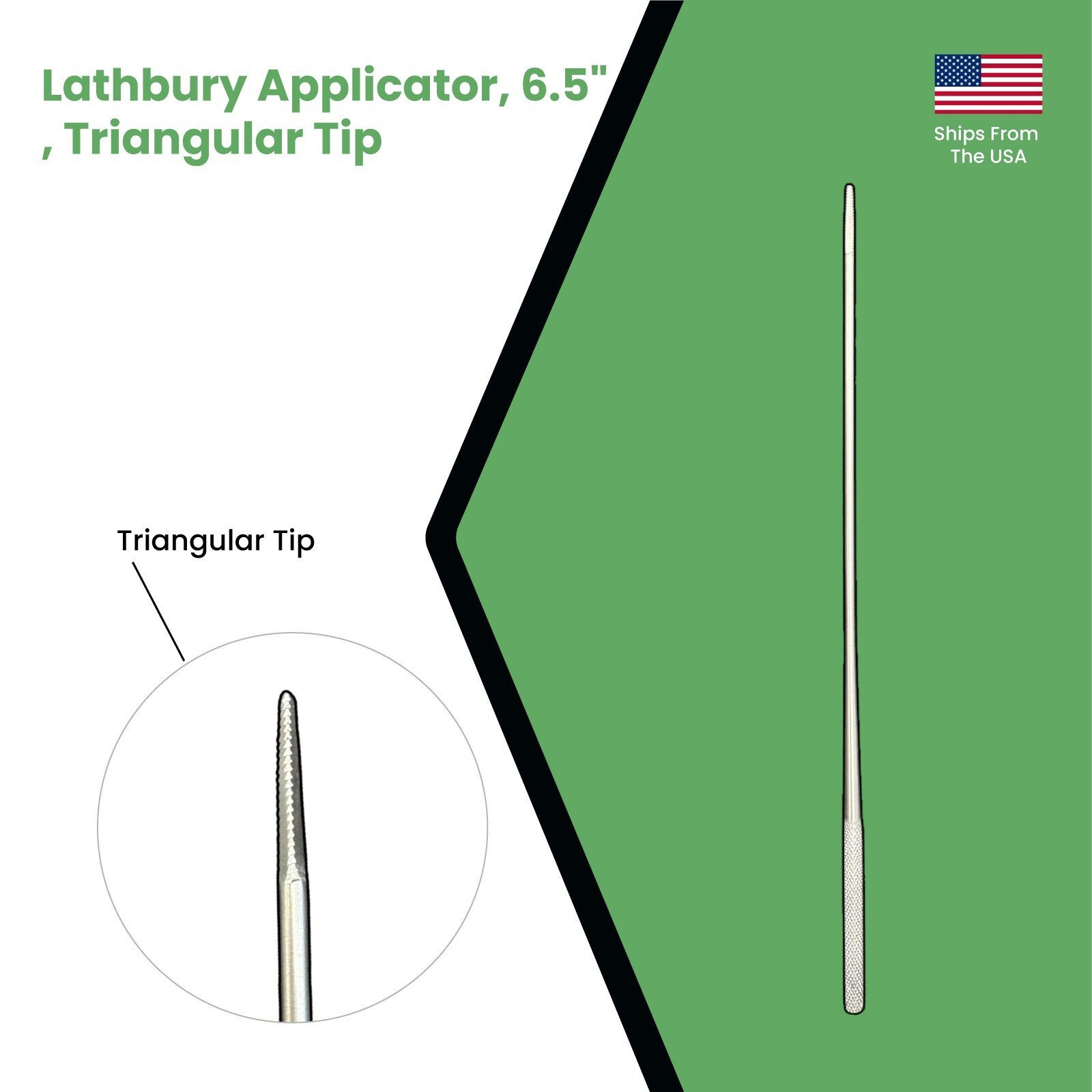 Set of 2 Lathbury Applicators, 6.5″, Triangular Tip