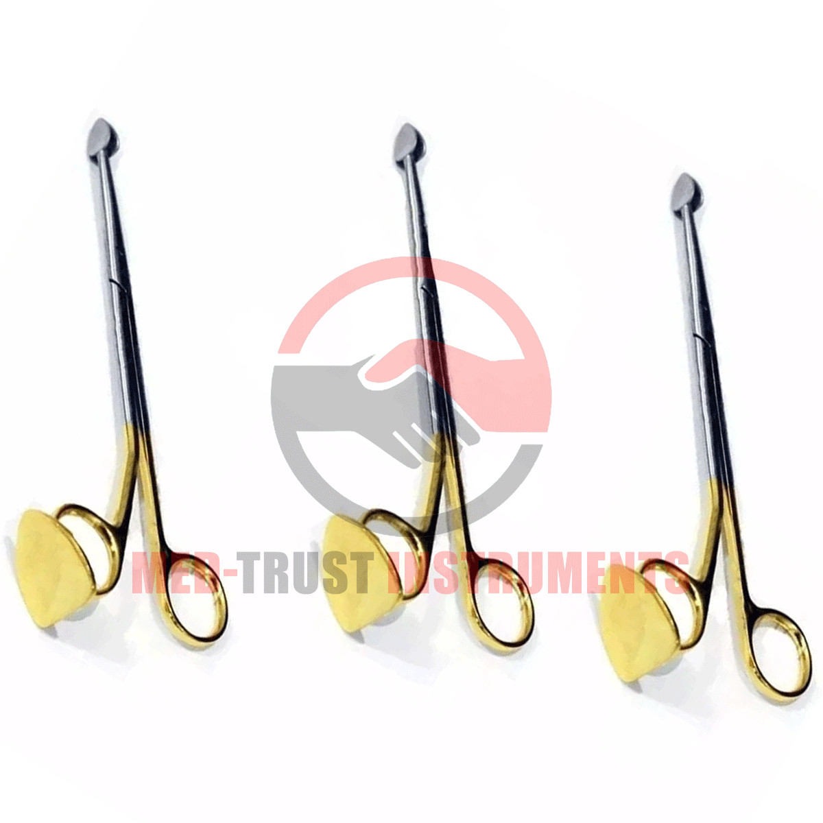 Trepsat Facial Flap dissector scissors set of 3pcs,10mm,15mm,20mm total length