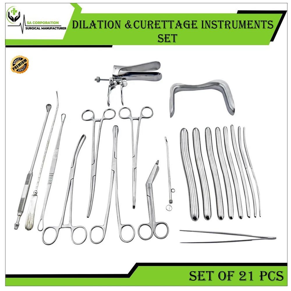 Dilation and curettage Instruments 21 Pcs Set Gynecology Instruments Set