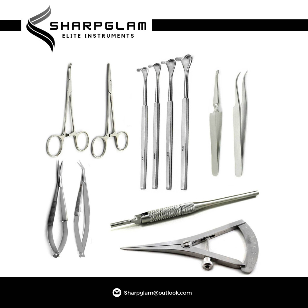 SHARPGLAM 12 Pcs Ophthalmic Micro Eye Surgery Surgical Instrument Set CE ISO
