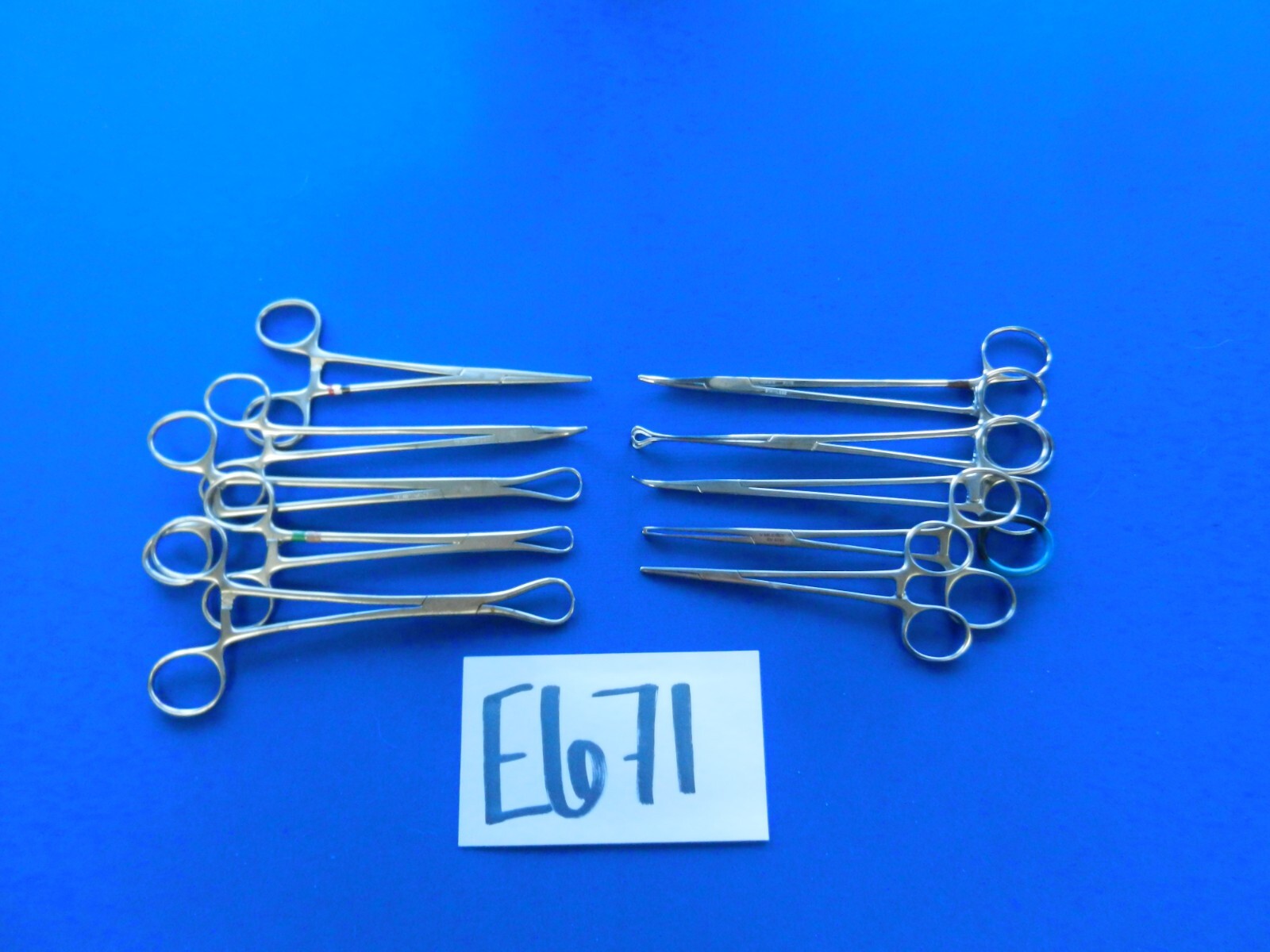 E671 Jarit Pilling Aesculap Lot of 10 Forceps 14.5-19.5cm Overall Length