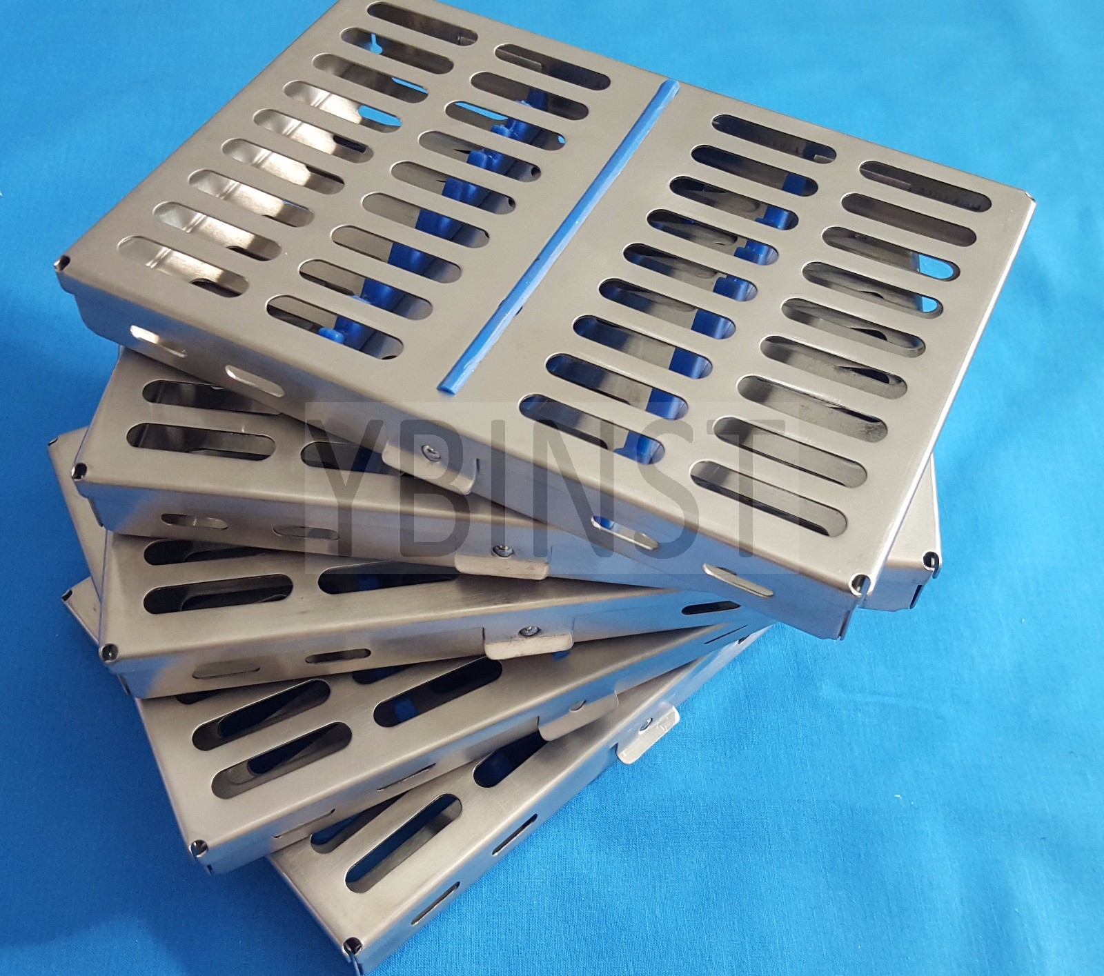 5 DENTAL SURGICAL AUTOCLAVE STERILIZATION CASSETTES RACKS BOX FOR 10 INSTRUMENTS