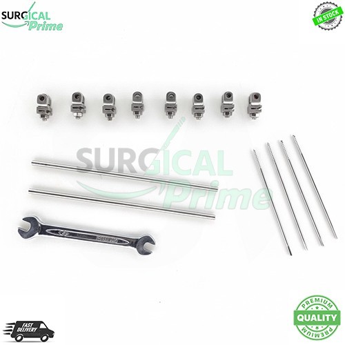 External Fixator 2.0mm A.O Mini Clamps & Pins Veterinary Surgical Instrument Set
