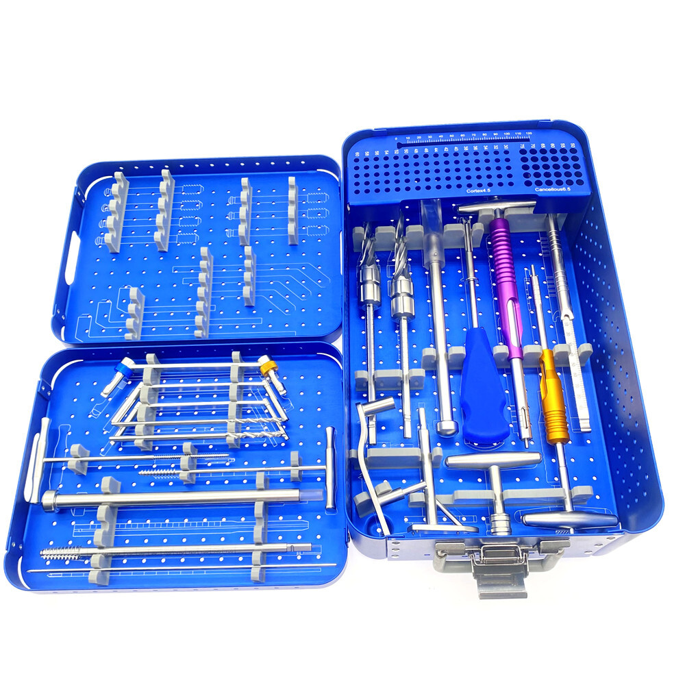 Bone Surgery DHS & DCS Plates Instrument Kit Set Trauma Surgical Locking Plate
