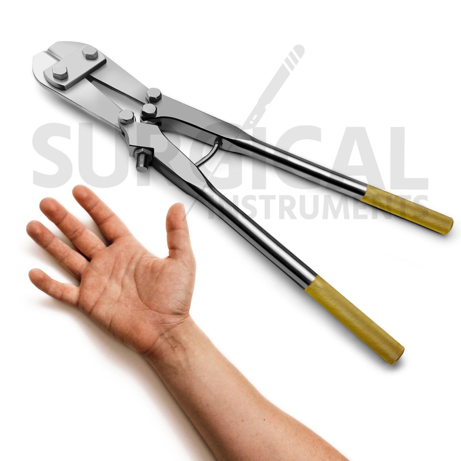 T/C Wire & Pin Cutter 18.5” Side Cutting W/Adjustable Bolt Veterinary German G.