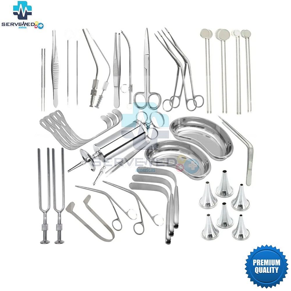 Ent Examination Set of 39Pcs for inspection of the face ears nose throat and ENT
