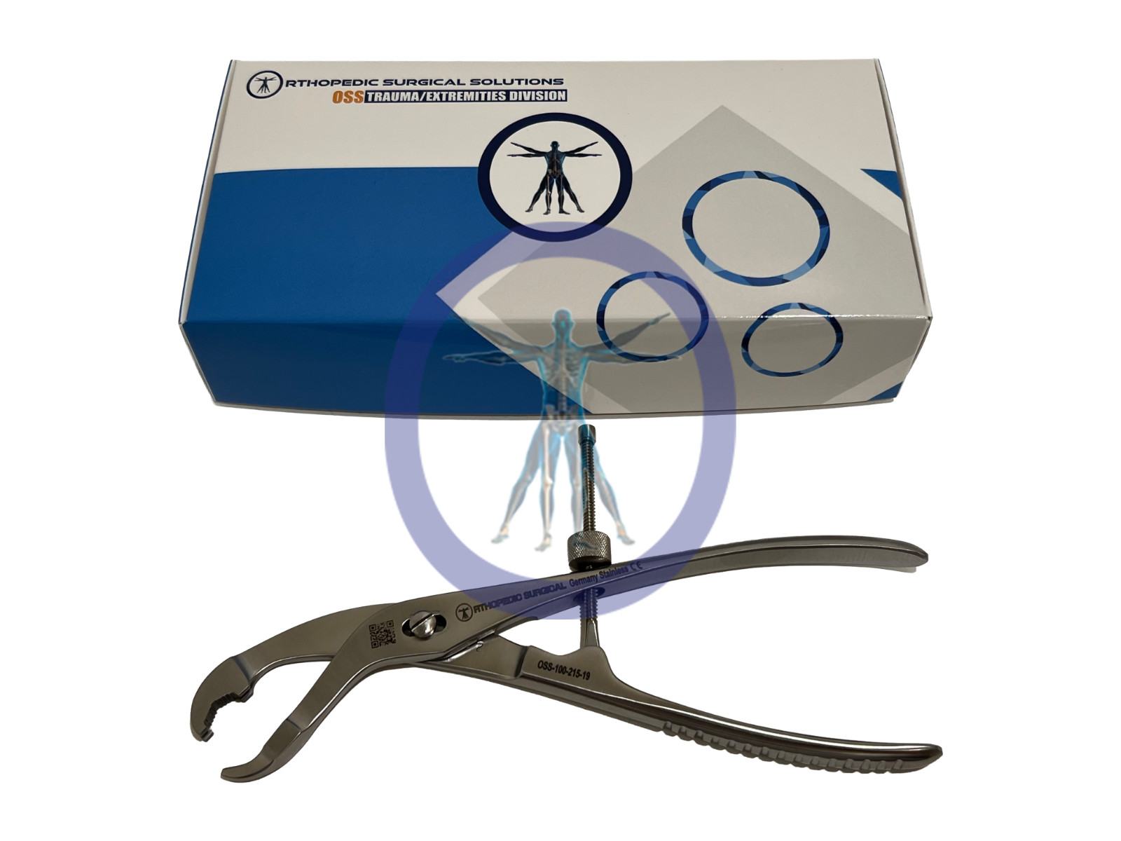 Orthopedic Surgical Verbrugge 6″ Self-Centering Forceps, 190mm With Speed Lock