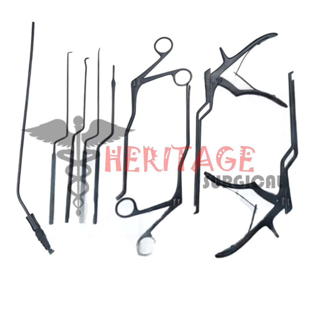Posterior Lumbar Minimally Invasive Spine Instrument Set 12 Pcs Black