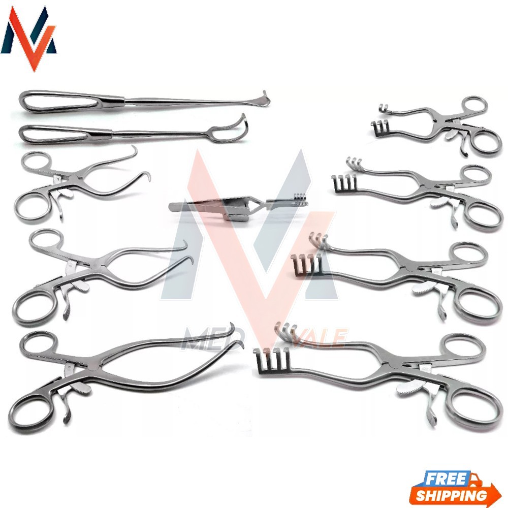 Surgical Veterinary Retractors Weitlaner Gelpi Premium Instruments Set of 10