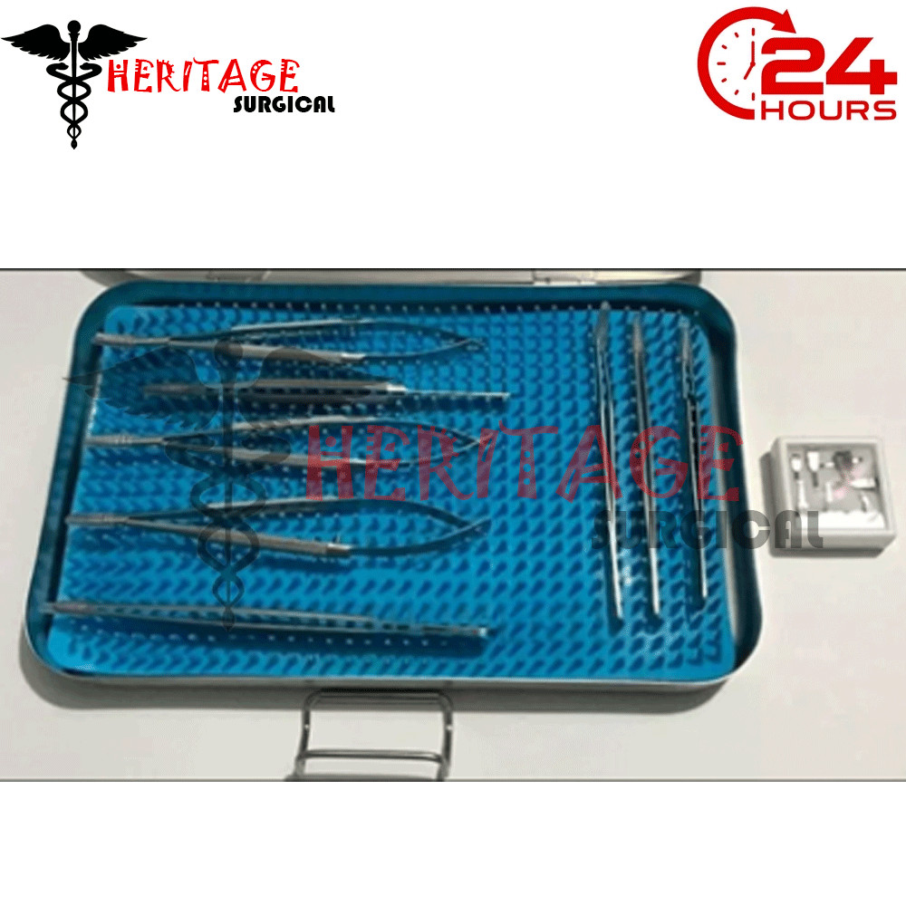 Hand Surgery Basic Set Of Micro Surgical Instruments With Case Microsurgery Set,