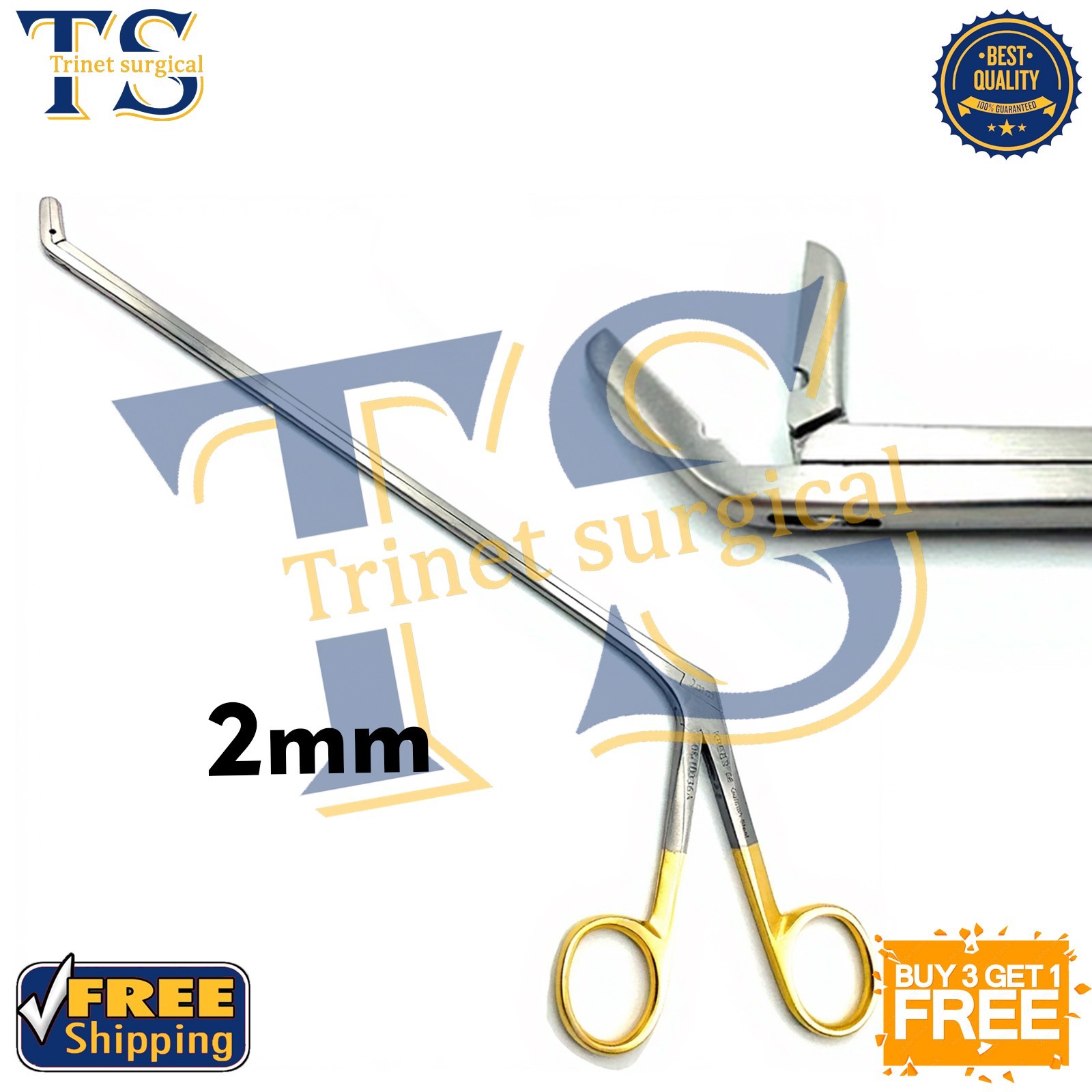 Caspar Intervertebral Disc Rongeur 2mm x 22 cm Up Cushing O.R Grade Instrument