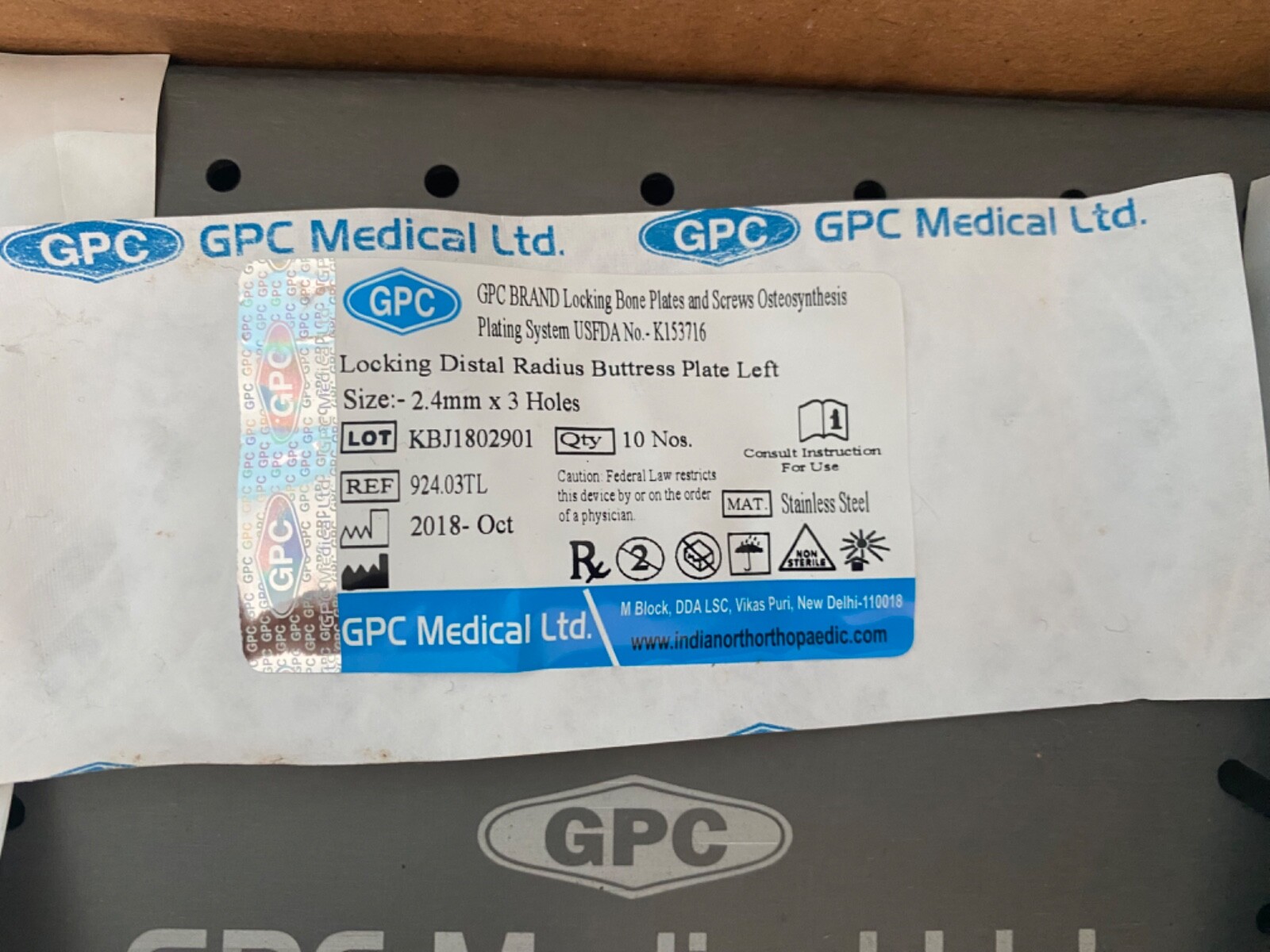 Titanium orthopedic implants instruments plates & screws