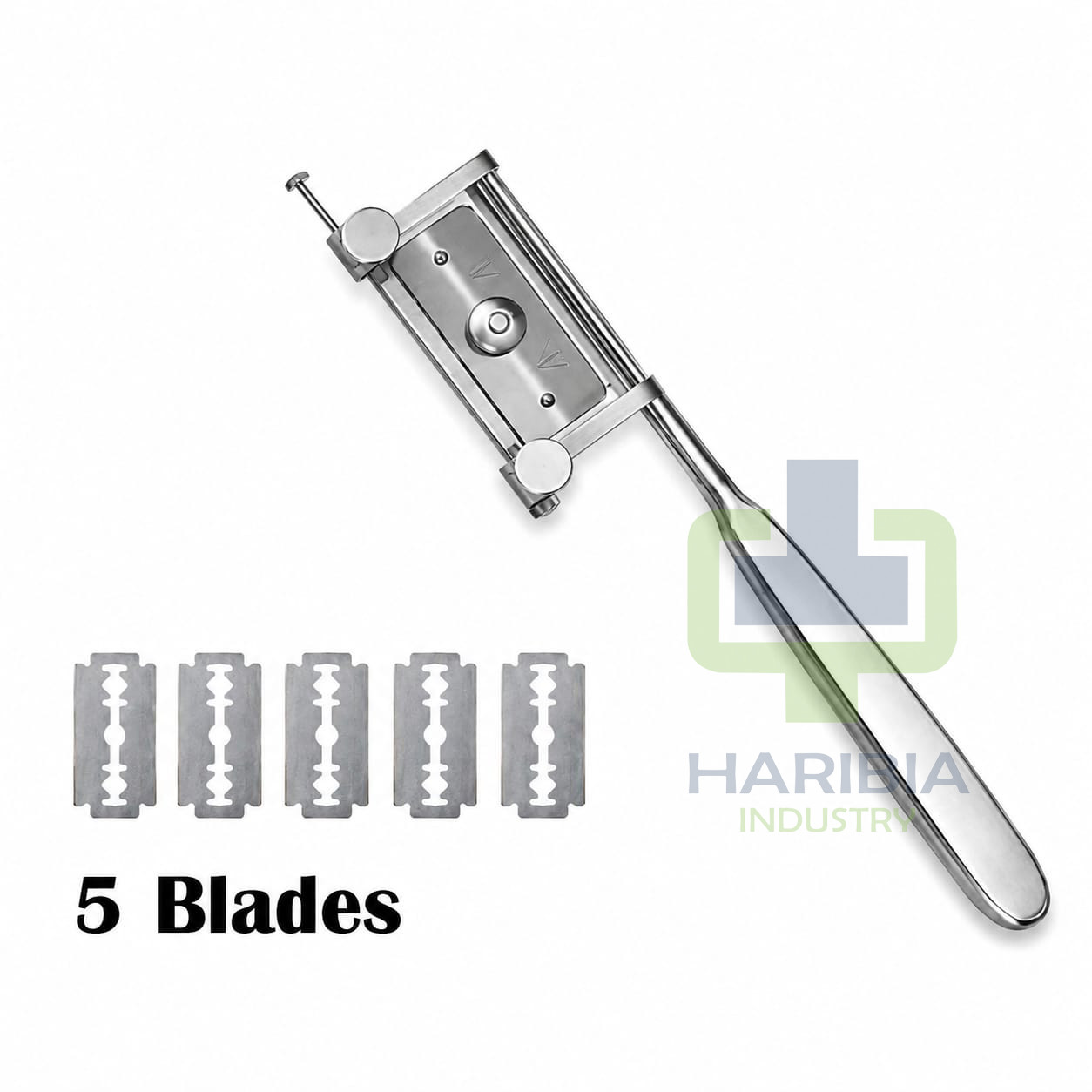 Silver Skin Graft Knife Handle with Dermatome 5 Free Blade Surgical Instruments