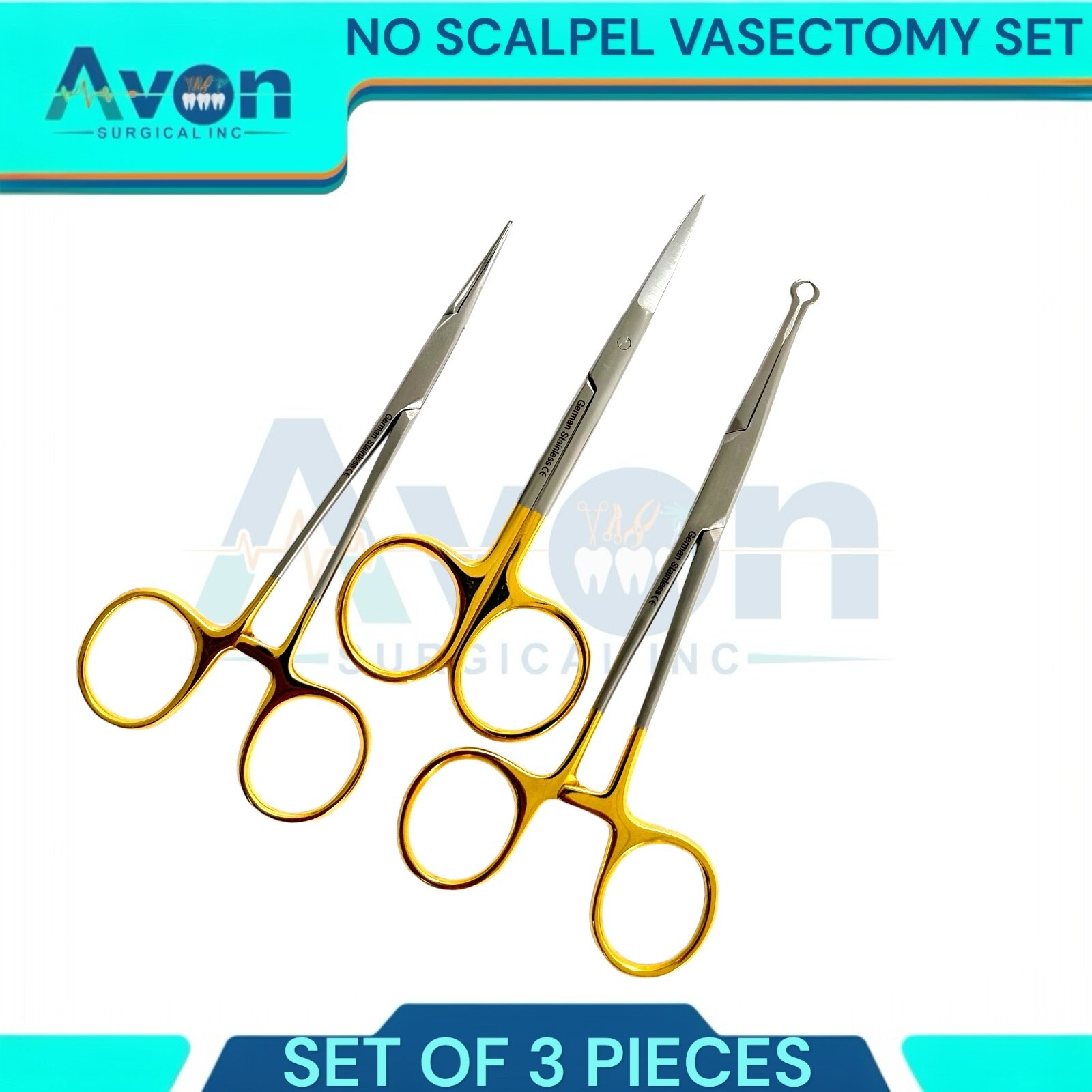 No Scalpel Vasectomy Set, Micro Mosquito Forceps, Ring Forceps, Iris Scissors