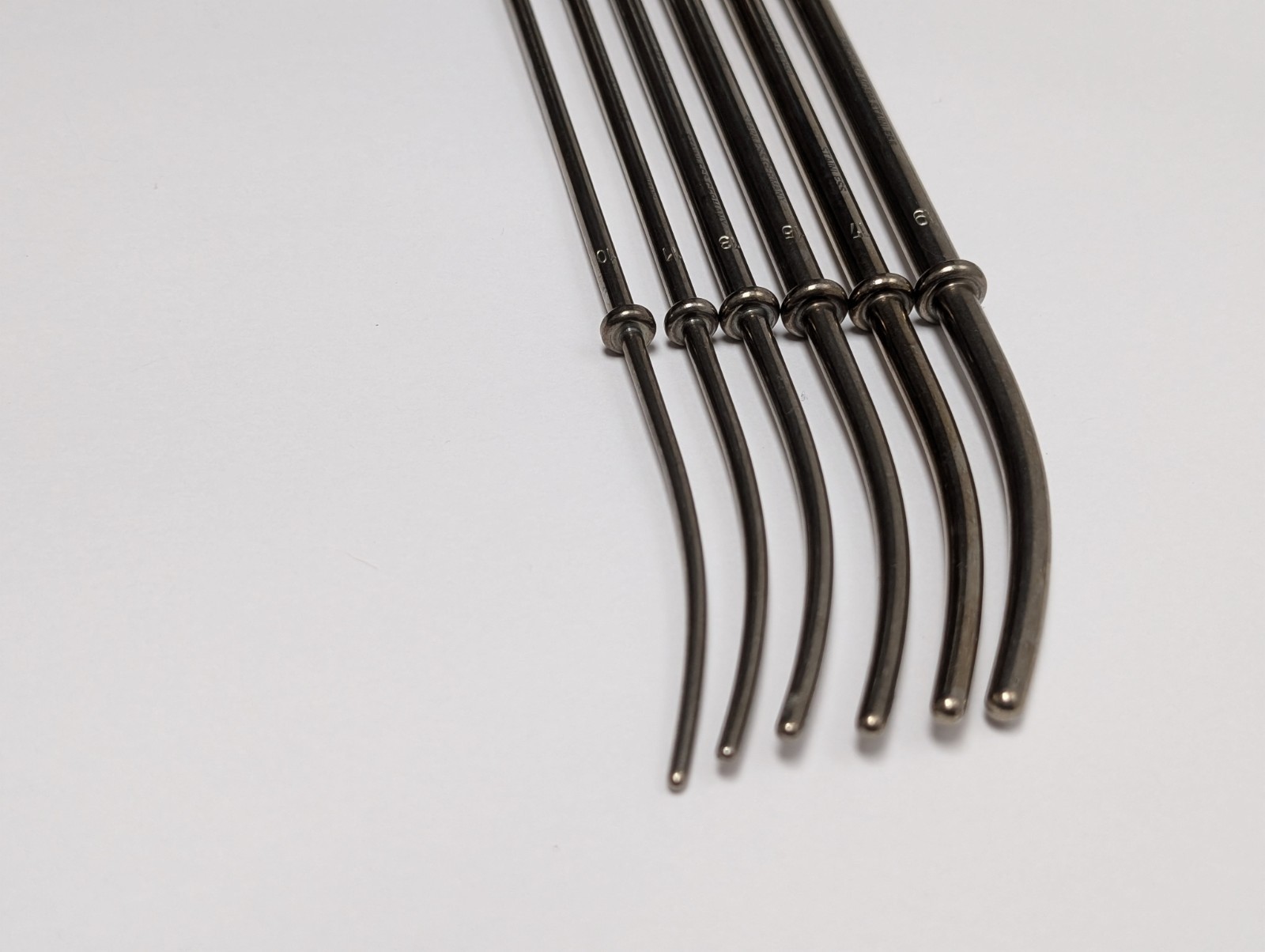 6 pcs. AESCULAP MD594 MD595 MD596 MD597 MD598 MD579R Hank Uterine Dilator Set