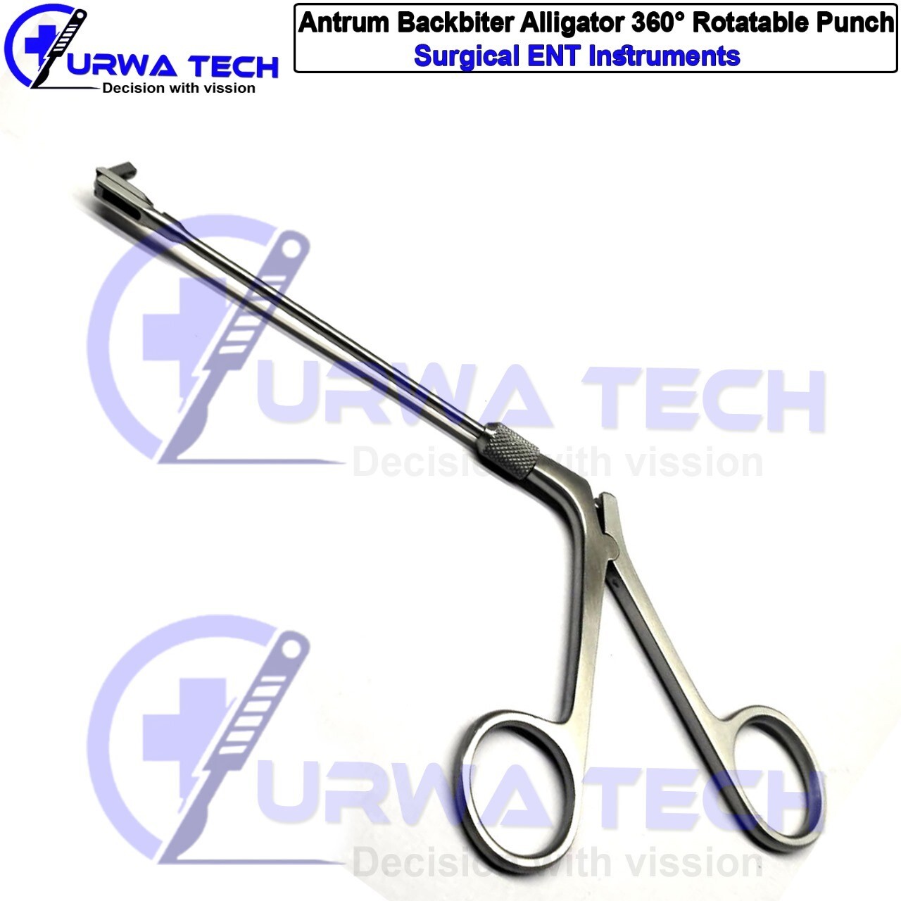 Antrum Backbiter Alligator 360° Rotatable Punch Surgical ENT Instruments