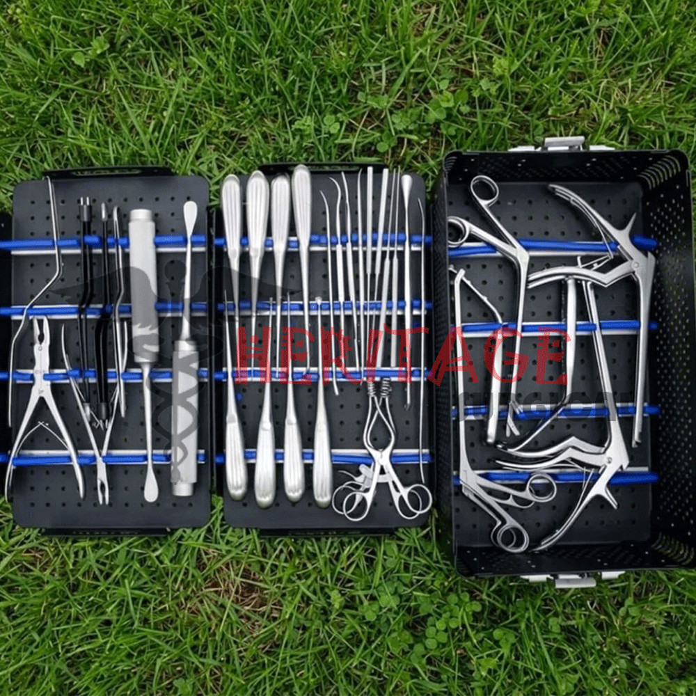 Spinal Lumbar Spine Surgery Set with Sterilize Box Orthopedic Instruments