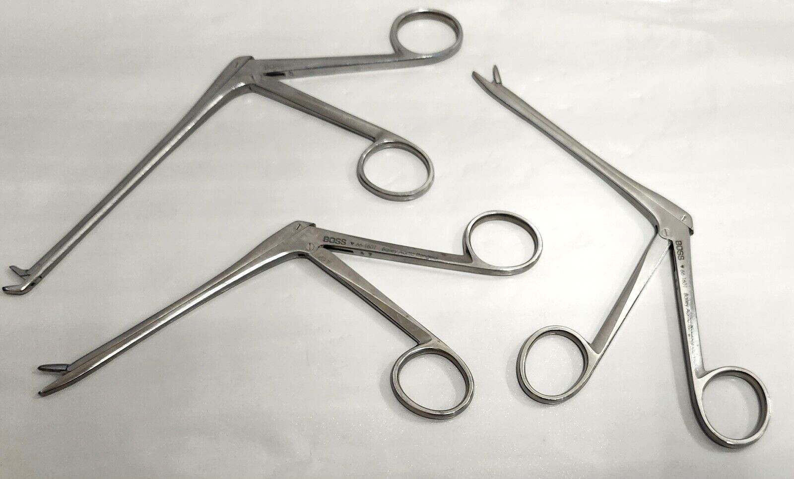 Lot of 3 BOSS Rongeur – 66-1601 Bailey Aortic (x2) & 70-1401 Peapod IVD (x1)