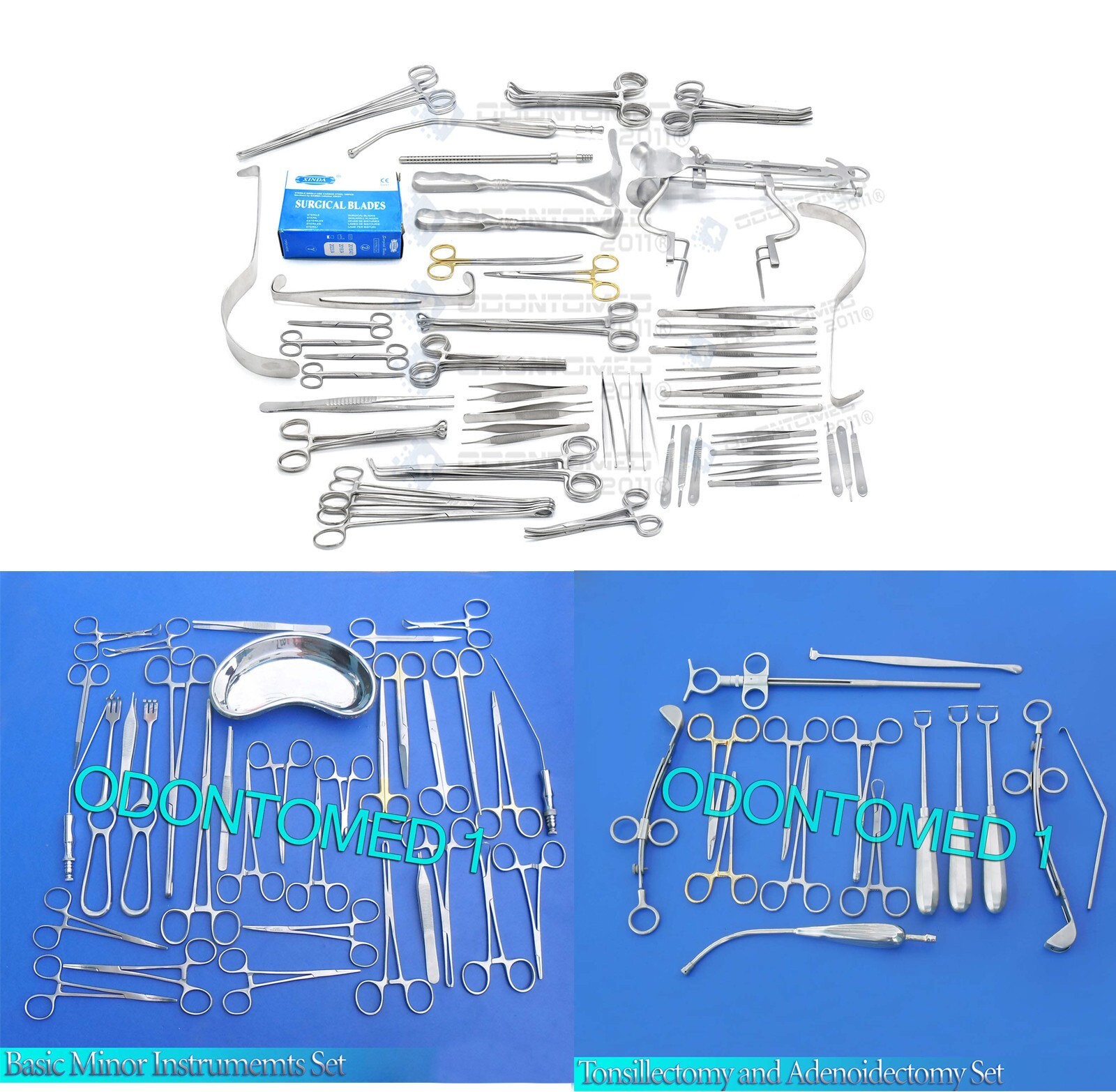 Lot Of 6 Major Basic Laparotomy Orthopedic Surgery Surgical Instruments Sets
