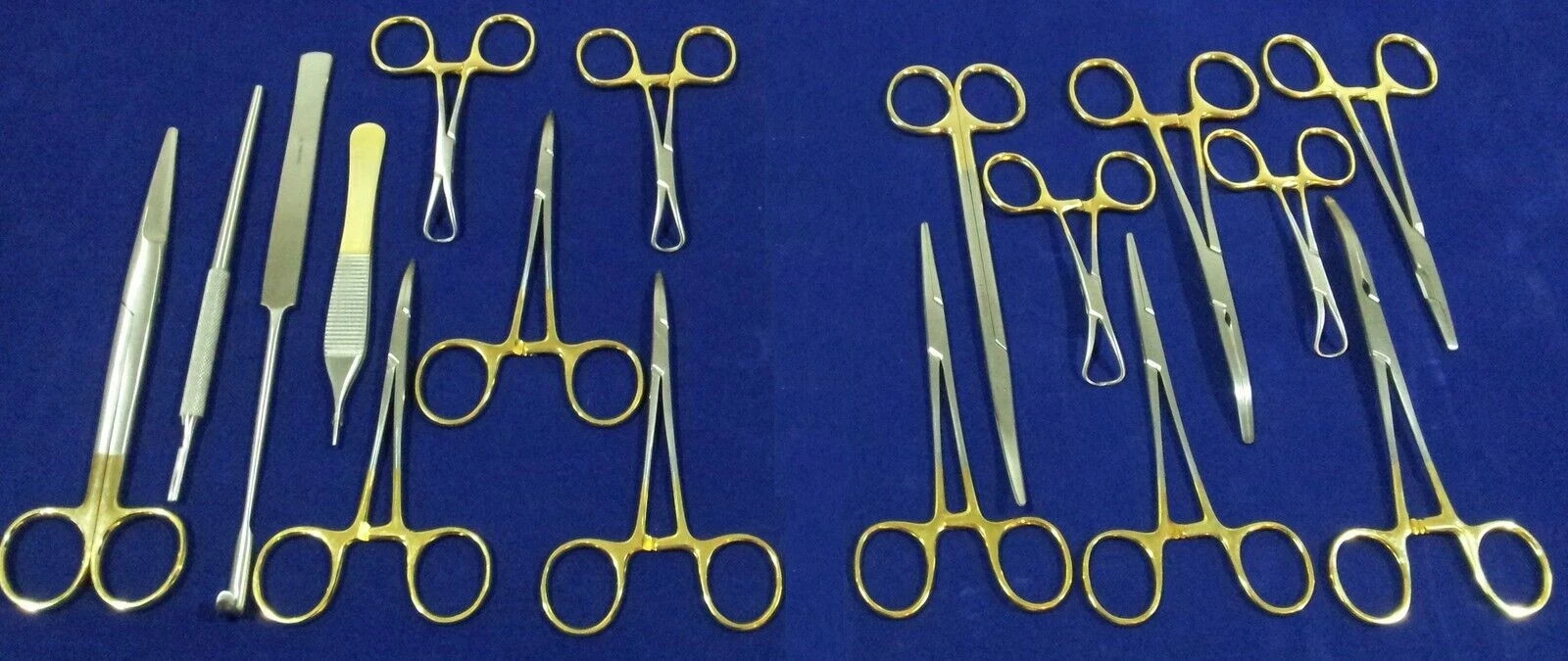 GENERAL SURGERY SPAY PACK SET OF 17 PCS GOLD HANDLE SURGICAL INSTRUMENTS KIT
