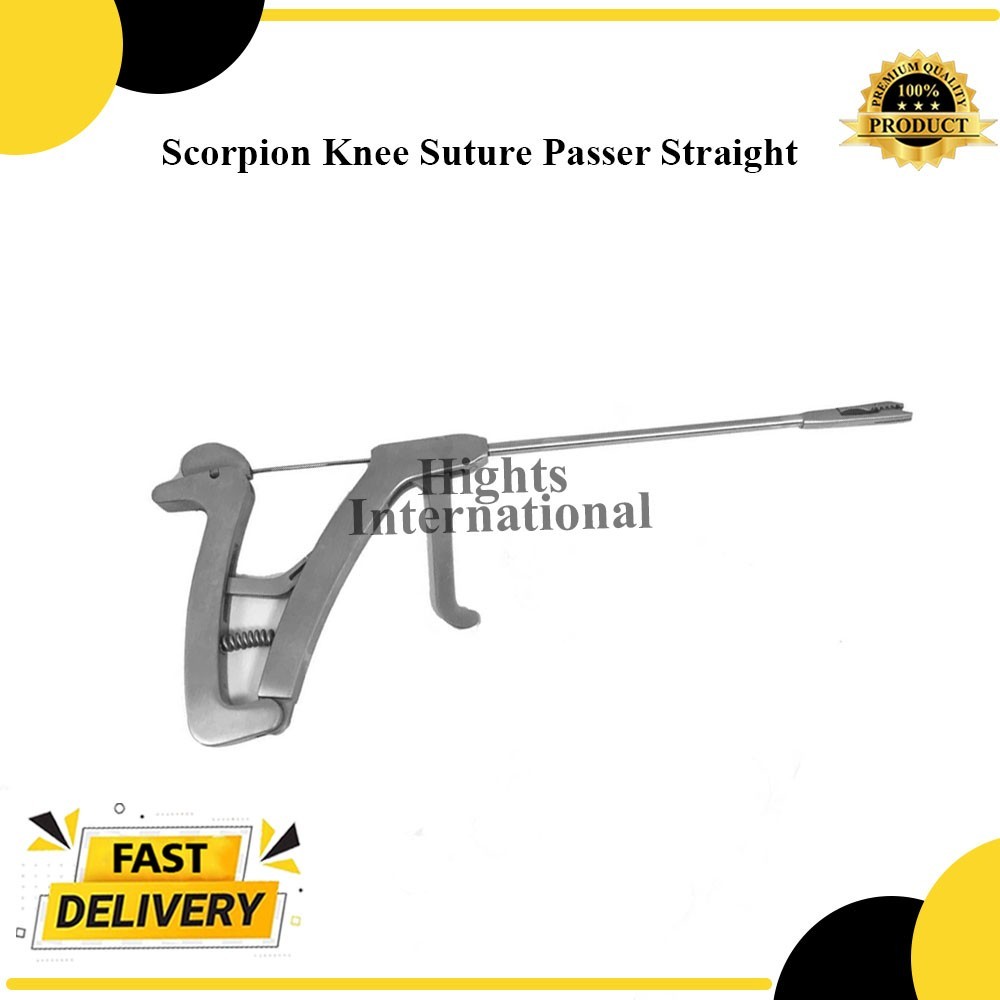 Scorpion Knee Suture Passer Straight Arthroscopy Instruments