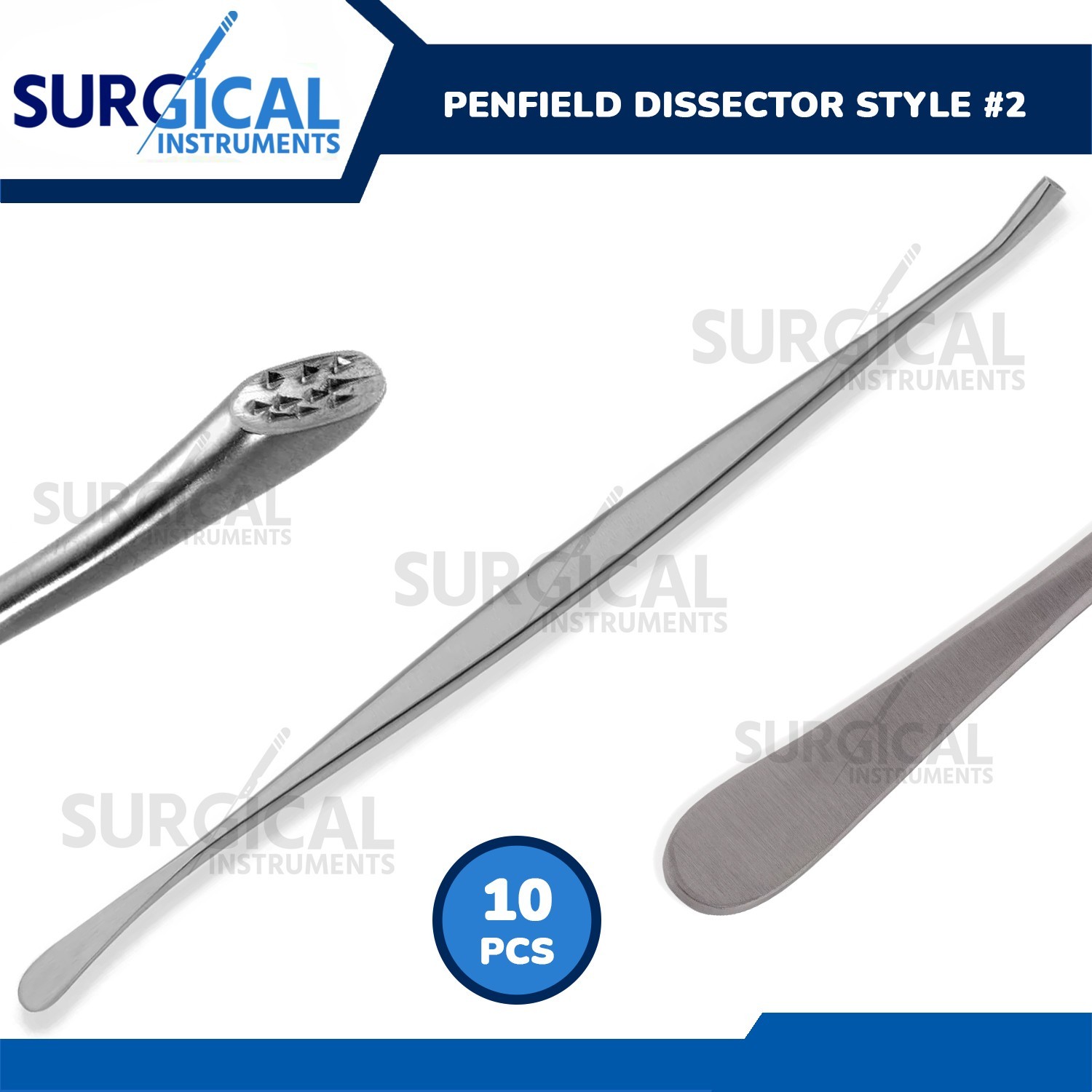 10 Pcs Penfield Dissector Style #2 Wax Packer 6mm Blunt Slightly Curved German G