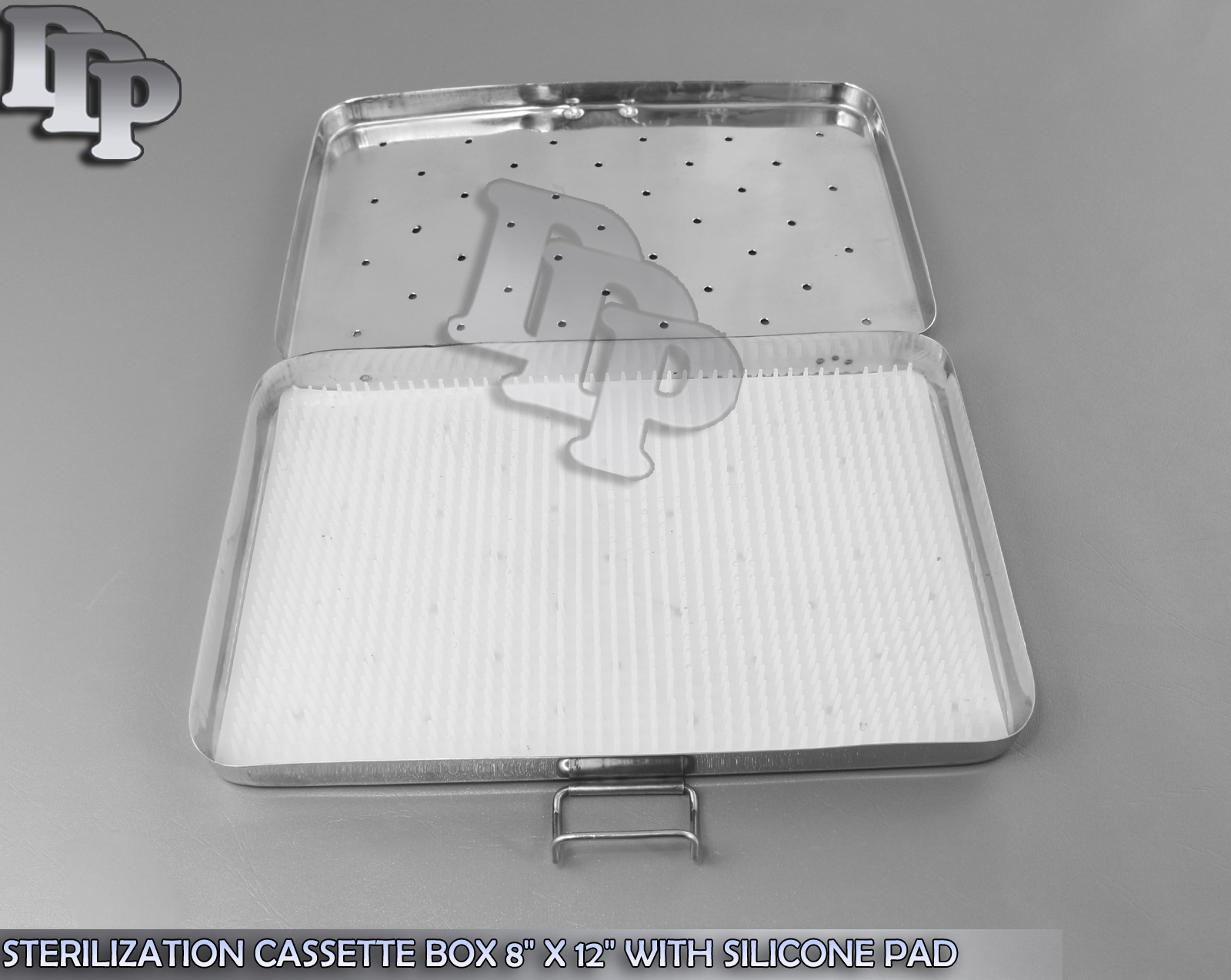 STERILIZATION CASSETTE BOX 8″ X 12″ WITH SILICONE PAD FOR SURGICAL INSTRUMENTS