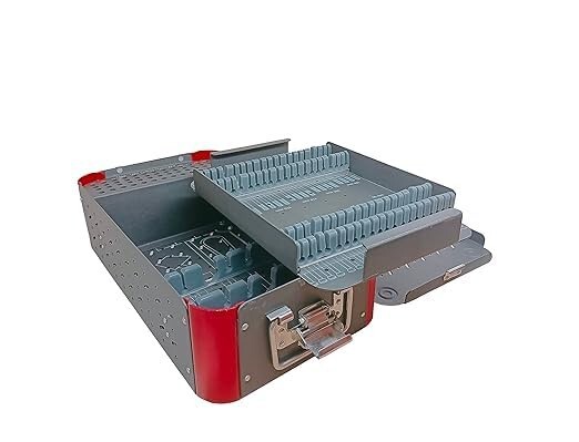 6.5mm 7.0mm Cannulated Screw Empty Case Box Hard Anodized Aluminium Surgical