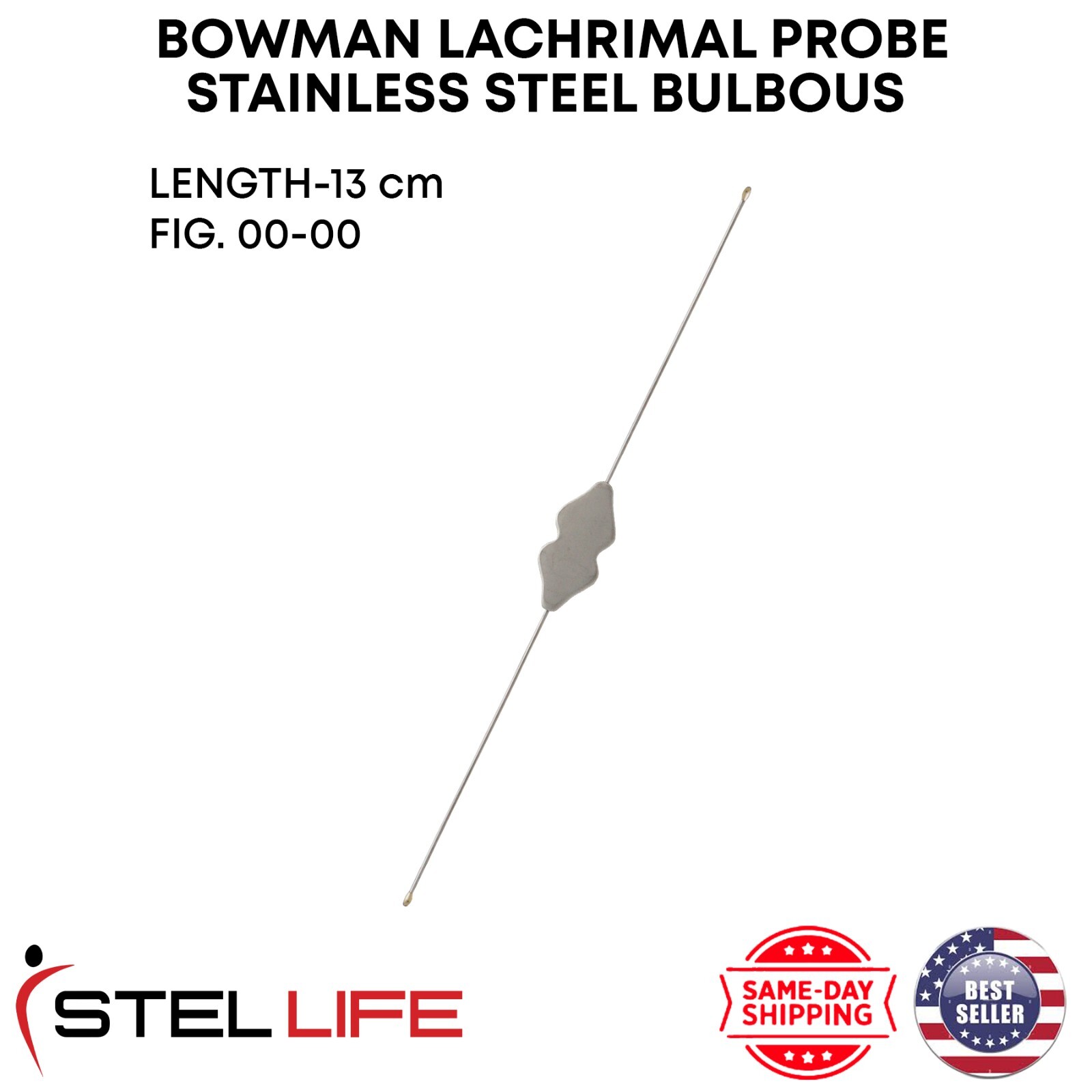 Bowman Lacrimal Probe Surgical Dental ENT Ophthalmic Instruments Fig.00-00