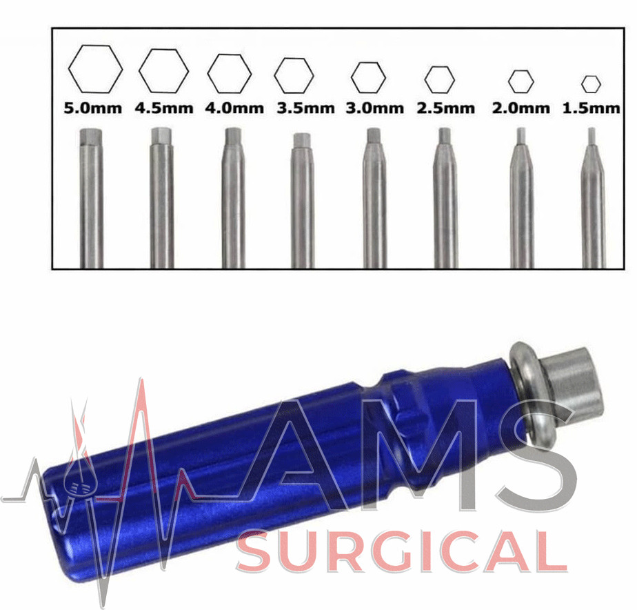 Orthopedic Bone Screwdriver Set With Quick Coupling Handle Surgical Instruments