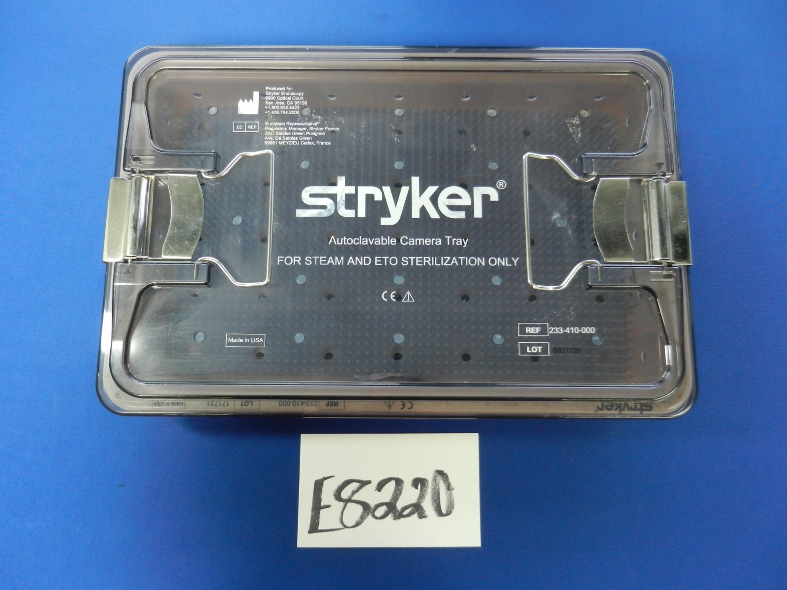 Stryker 233-410-000 Autoclavable Camera Tray
