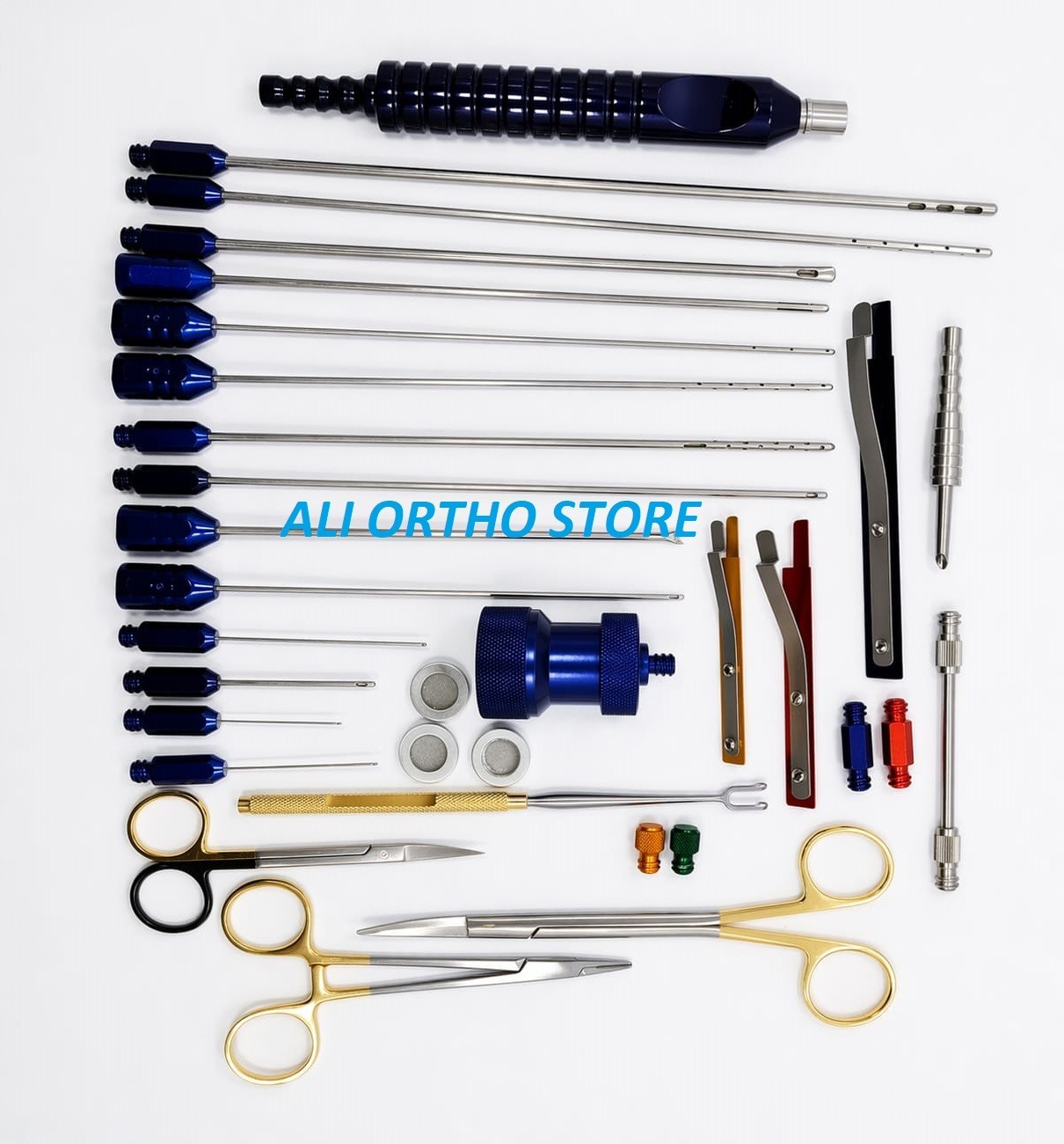 Liposuction Cannulas Set 40 Pcs Face Neck Stainless Steel Precision Tools