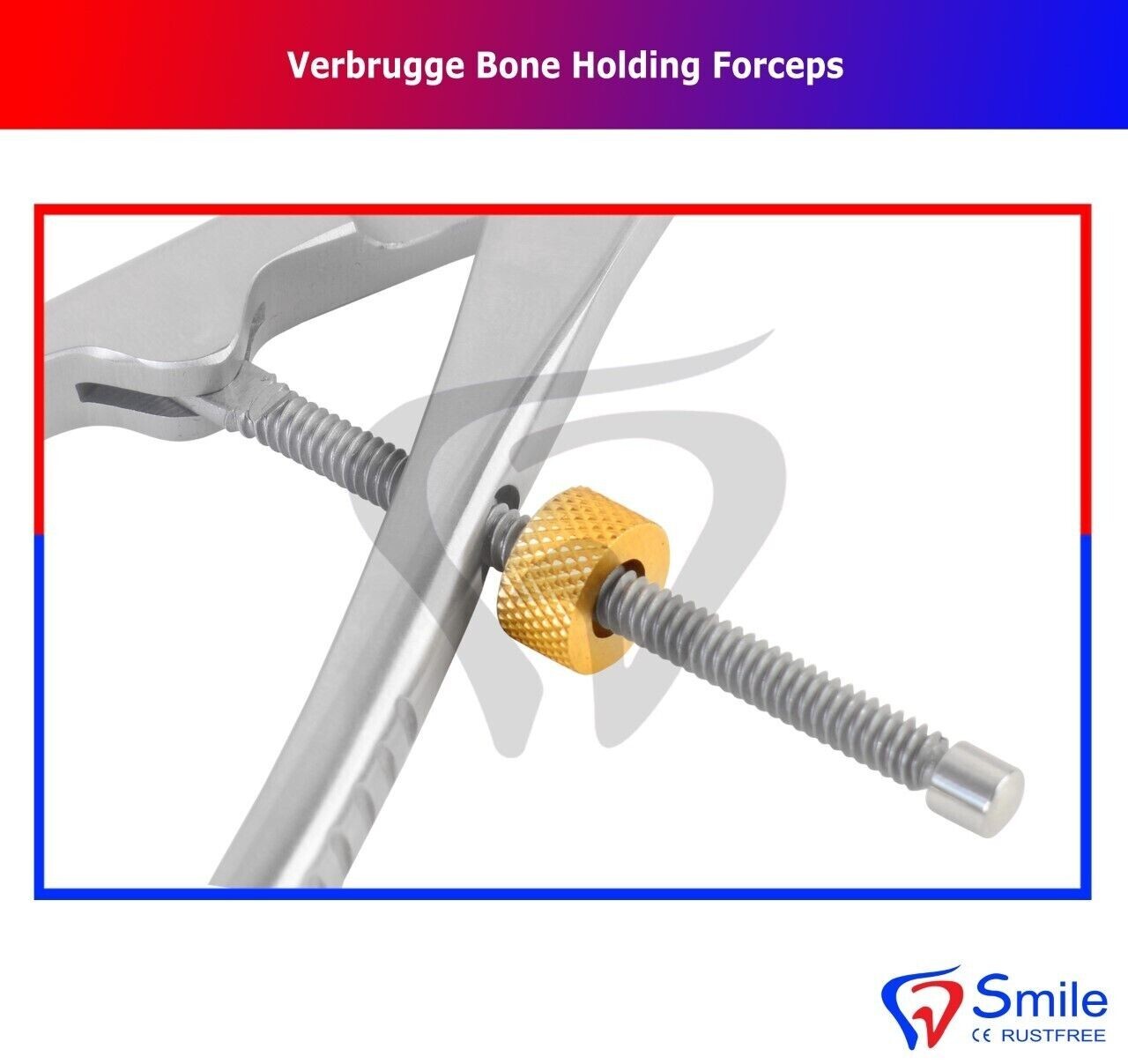 Orthopedic Bone Holding Forceps 16cm Self Centering Orthopaedic Instruments FDA