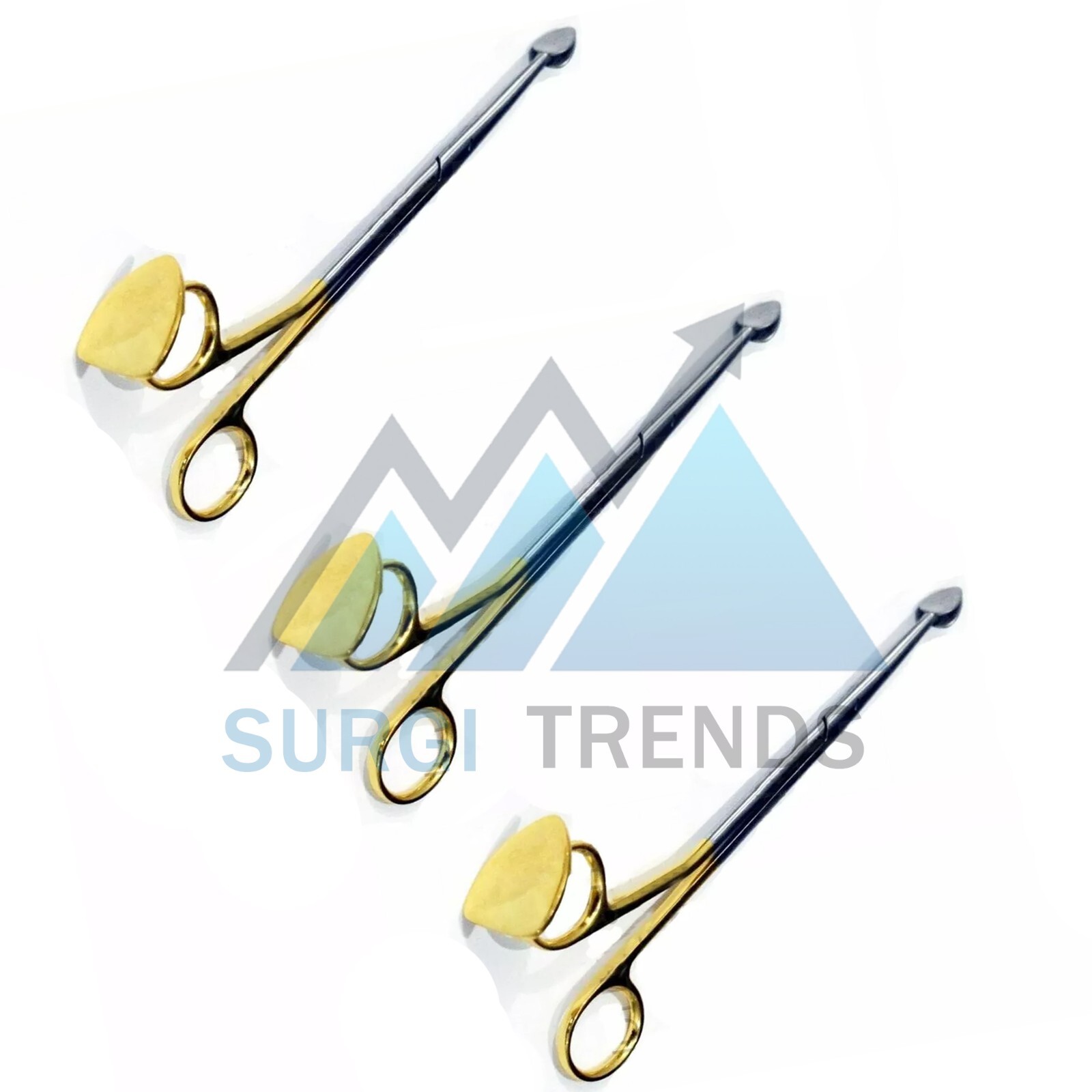 OR Grade Trepsat Facial Flap Dissector Scissors Set of 3pcs 10mm 15mm 20mm NEW