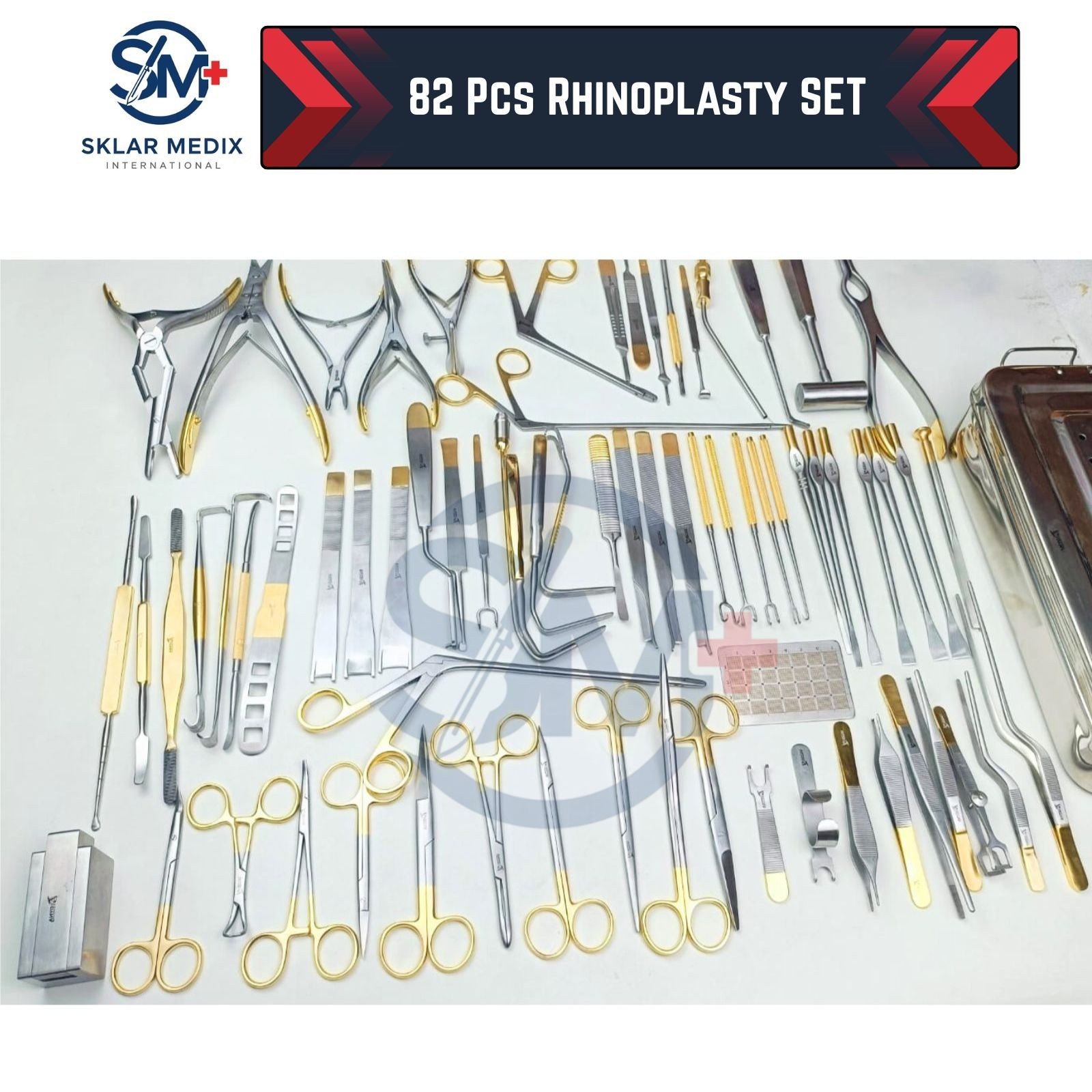 Major Rhinoplasty Surgical instruments set of 82 Pcs Nose & Plastic Surgery +Box