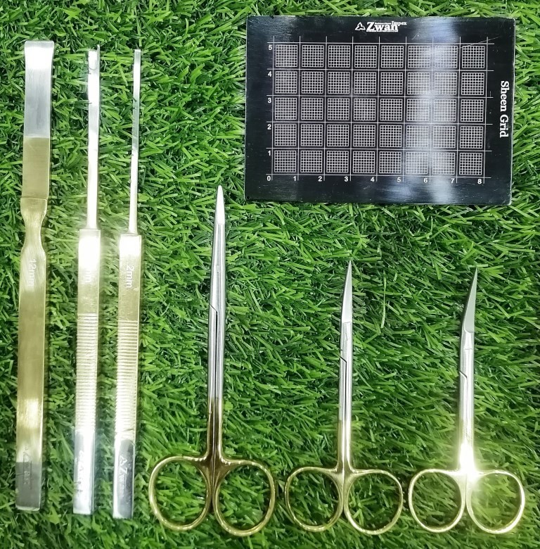 Advance Rhinoplasty Hump Correction ENT Bone Instruments Gold PVD Set of 11 pcs