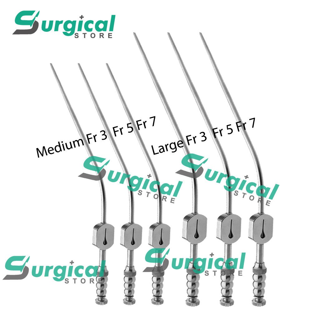 Fukushima Teardrop Suction Tube Fr 3,5,7 Medium & Large 6 PCs Set Surgical Store