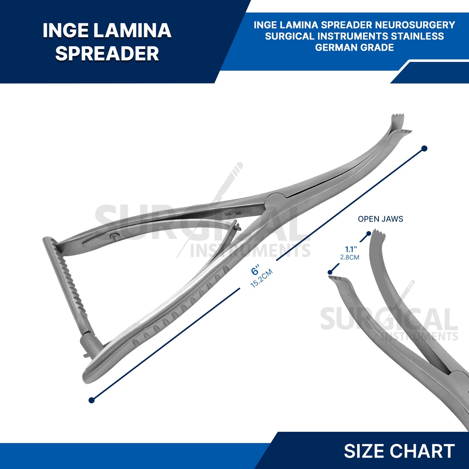Inge Lamina Spreader Neurosurgery Surgical Instruments Stainless German Grade
