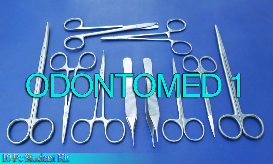 10 PC STUDENT SUTURE SURGICAL PACK SET KIT INSTRUMENTS DS-734